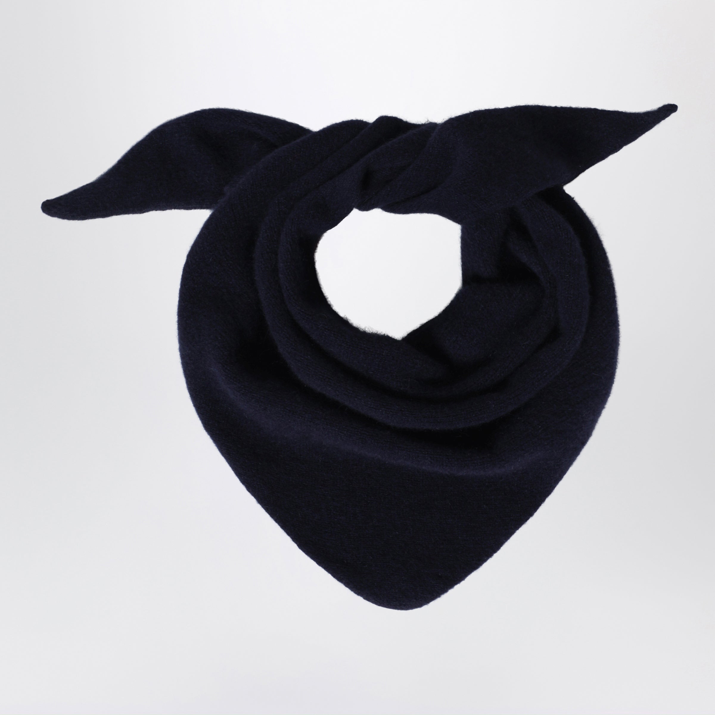 Bandana In Wool And Caregora In Midnight