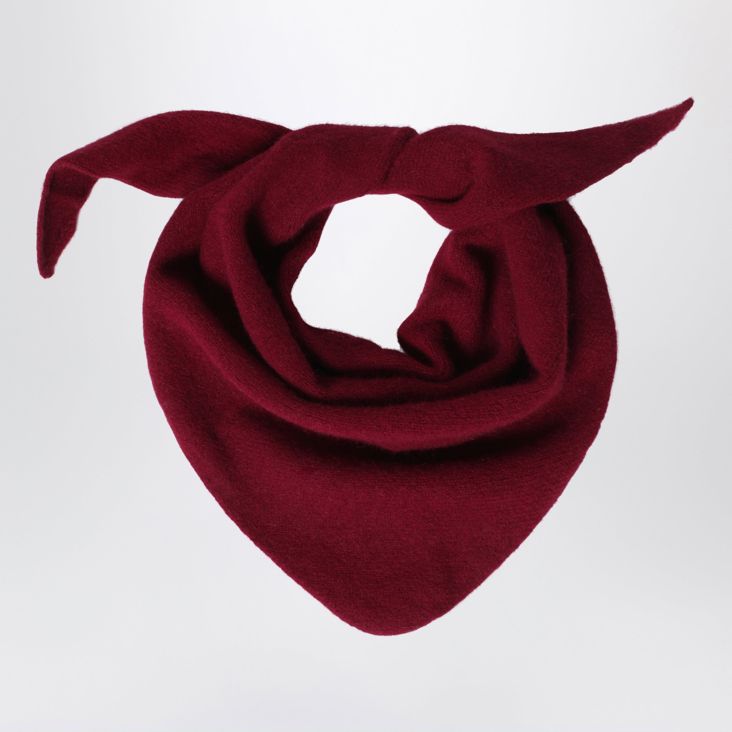 Bandana In Wool And Caregora In Wine