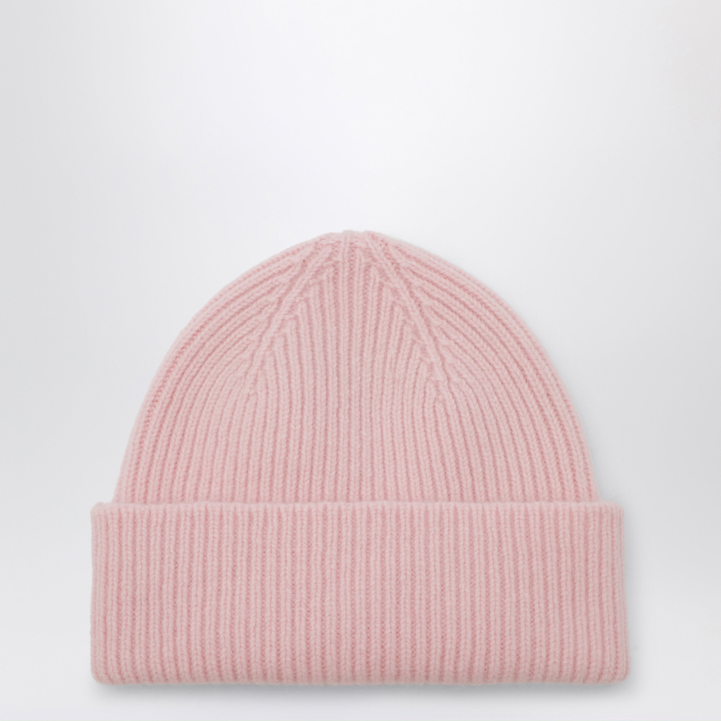 Beanie In Wool And Caregora In Blush