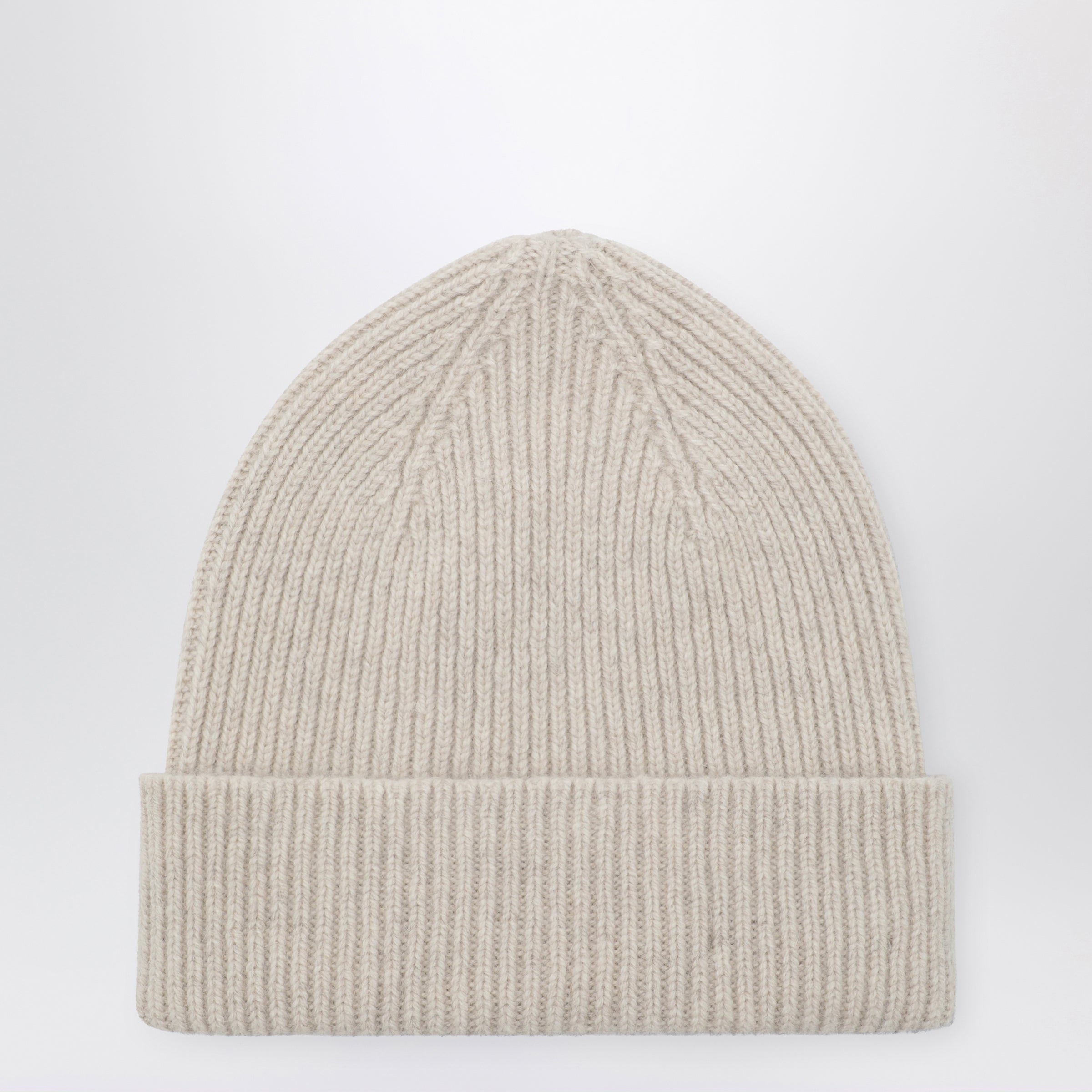 Beanie In Wool And Caregora In Ivory