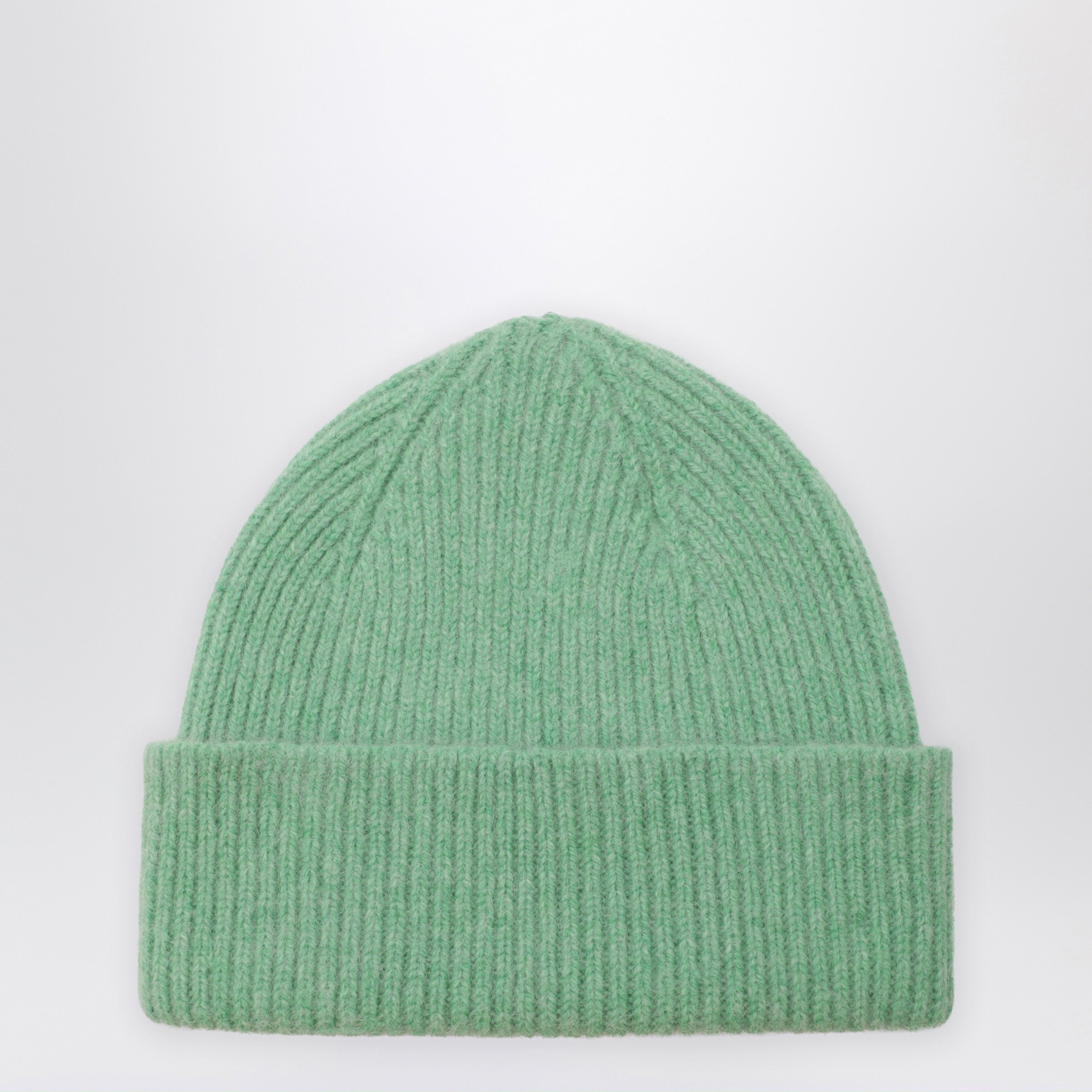 Beanie In Wool And Caregora In Jade