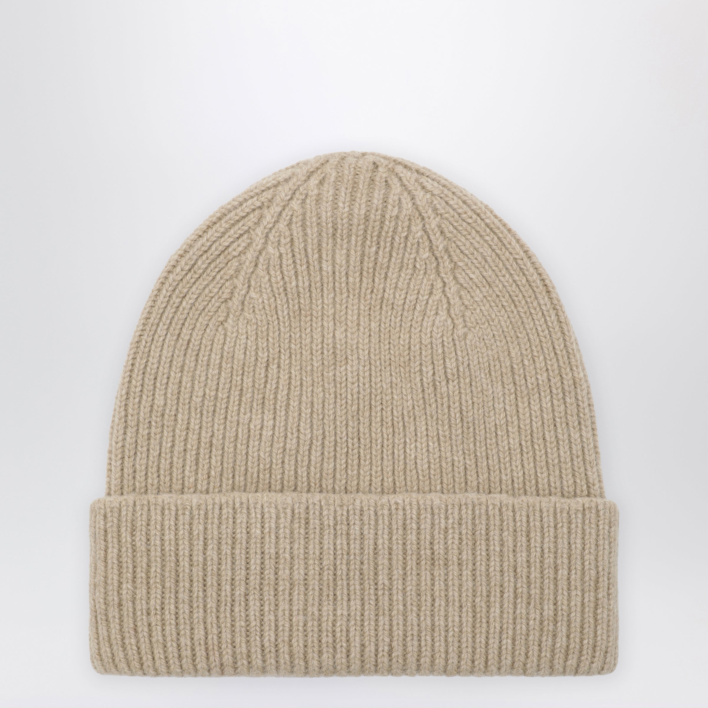 Beanie In Wool And Caregora In Sand