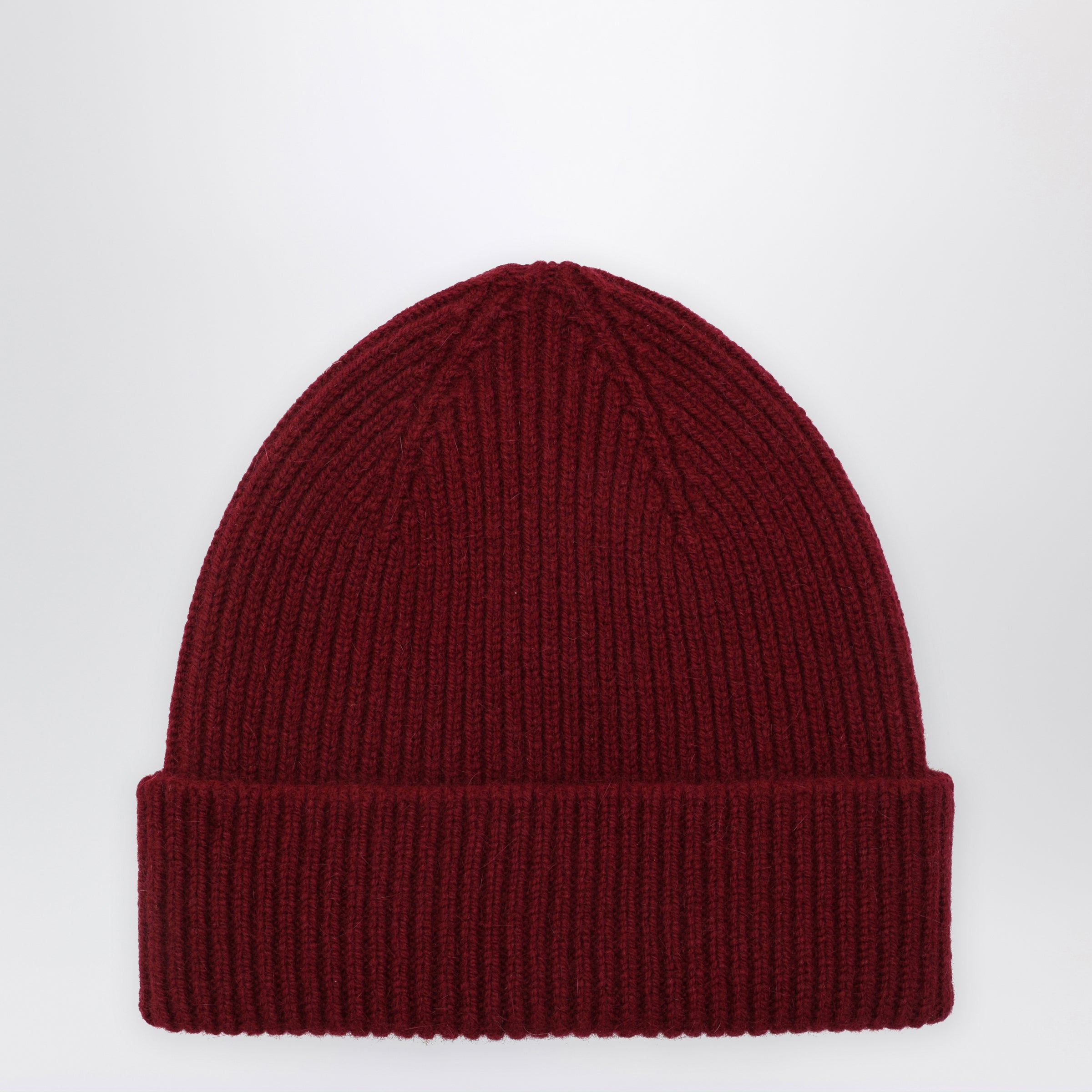 Beanie In Wool And Caregora In Wine