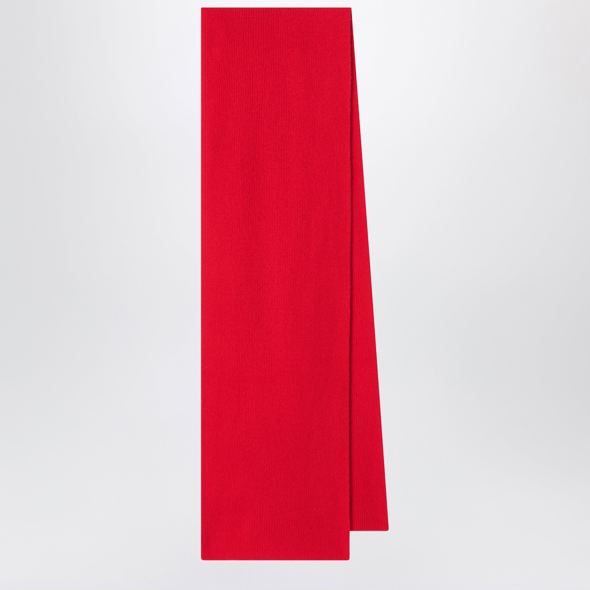 Scarf In Wool And Caregora In Crimson