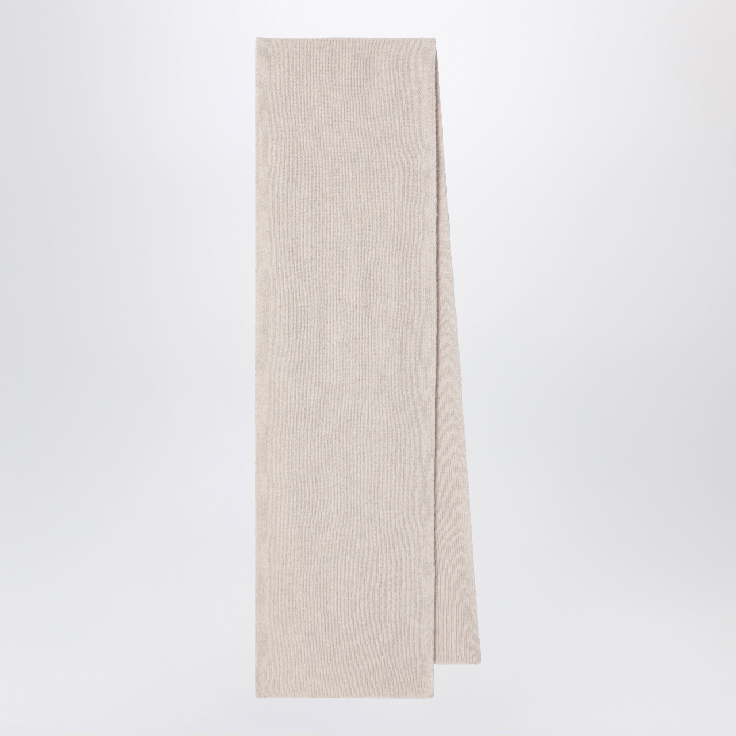 Scarf In Wool And Caregora In Ivory