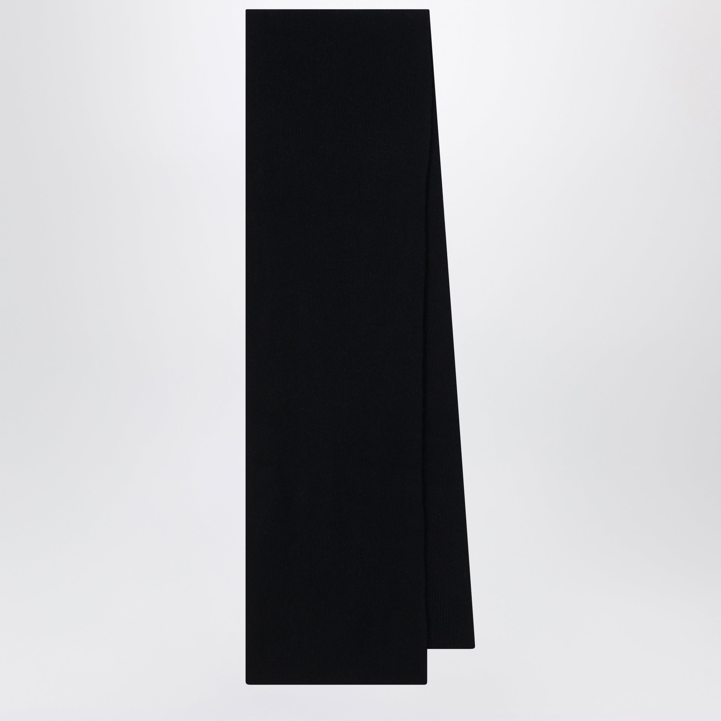 Scarf In Wool And Caregora In Onyx