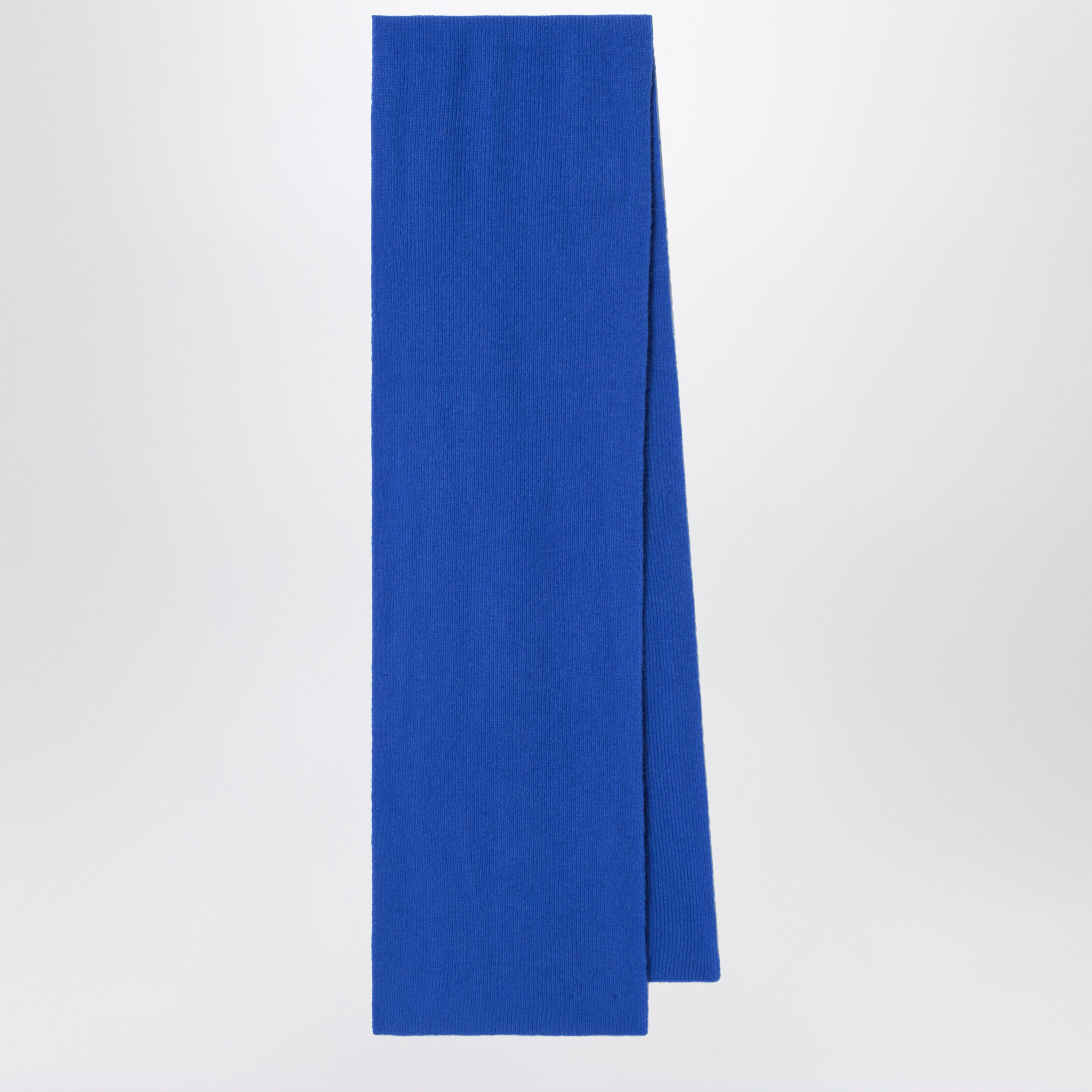 Scarf In Wool And Caregora In Royal Azure