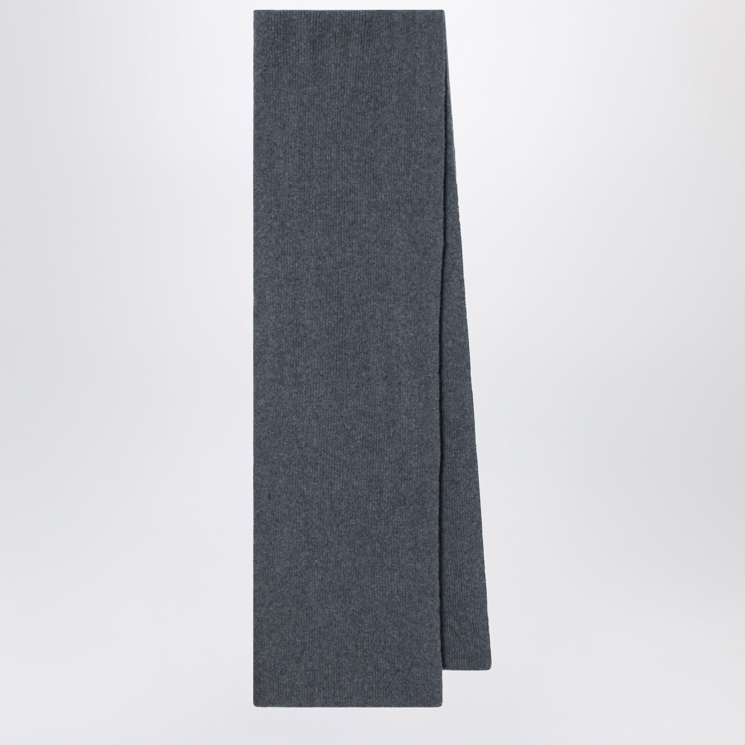 Scarf In Wool And Caregora In Slate Grey