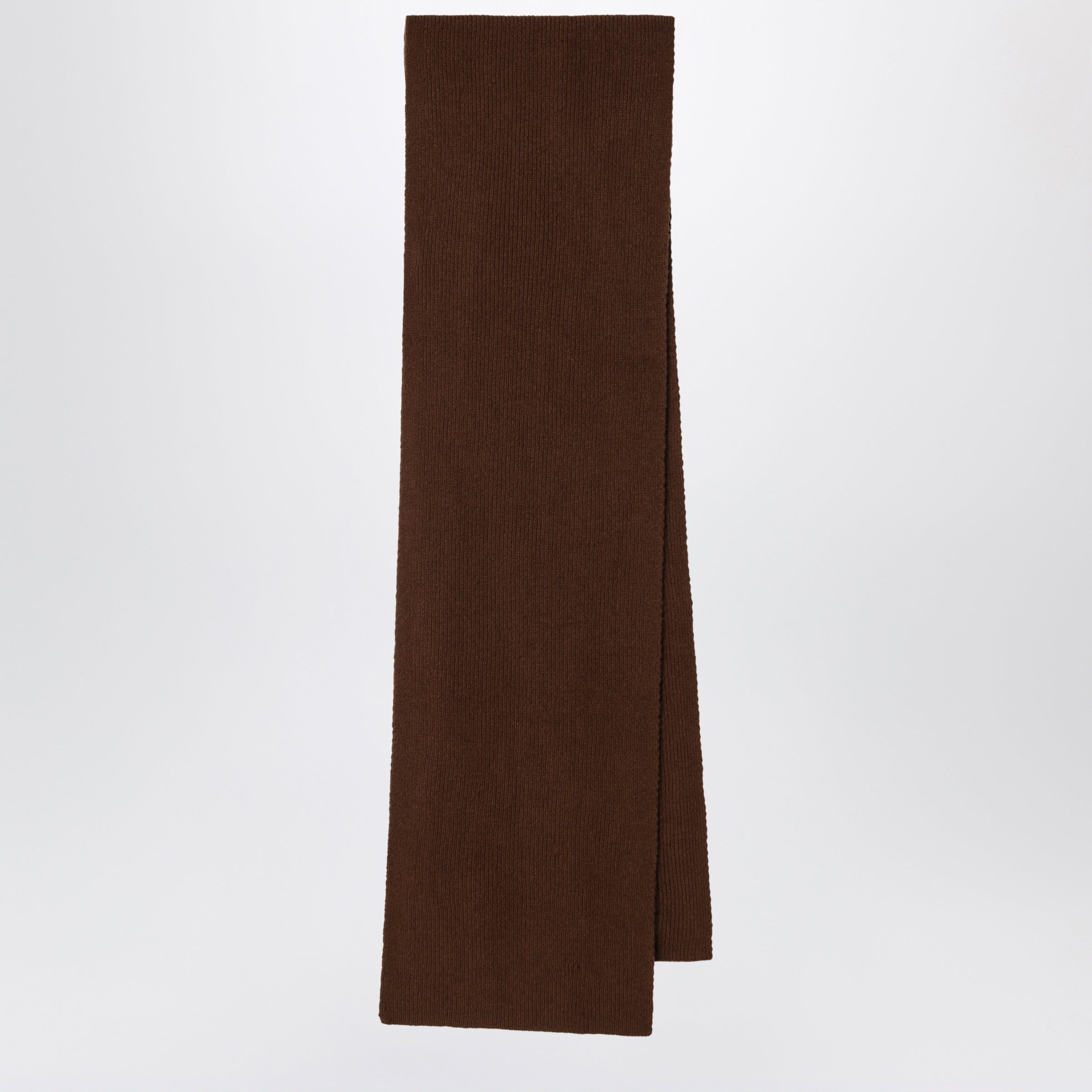 Scarf In Wool And Caregora In Walnut