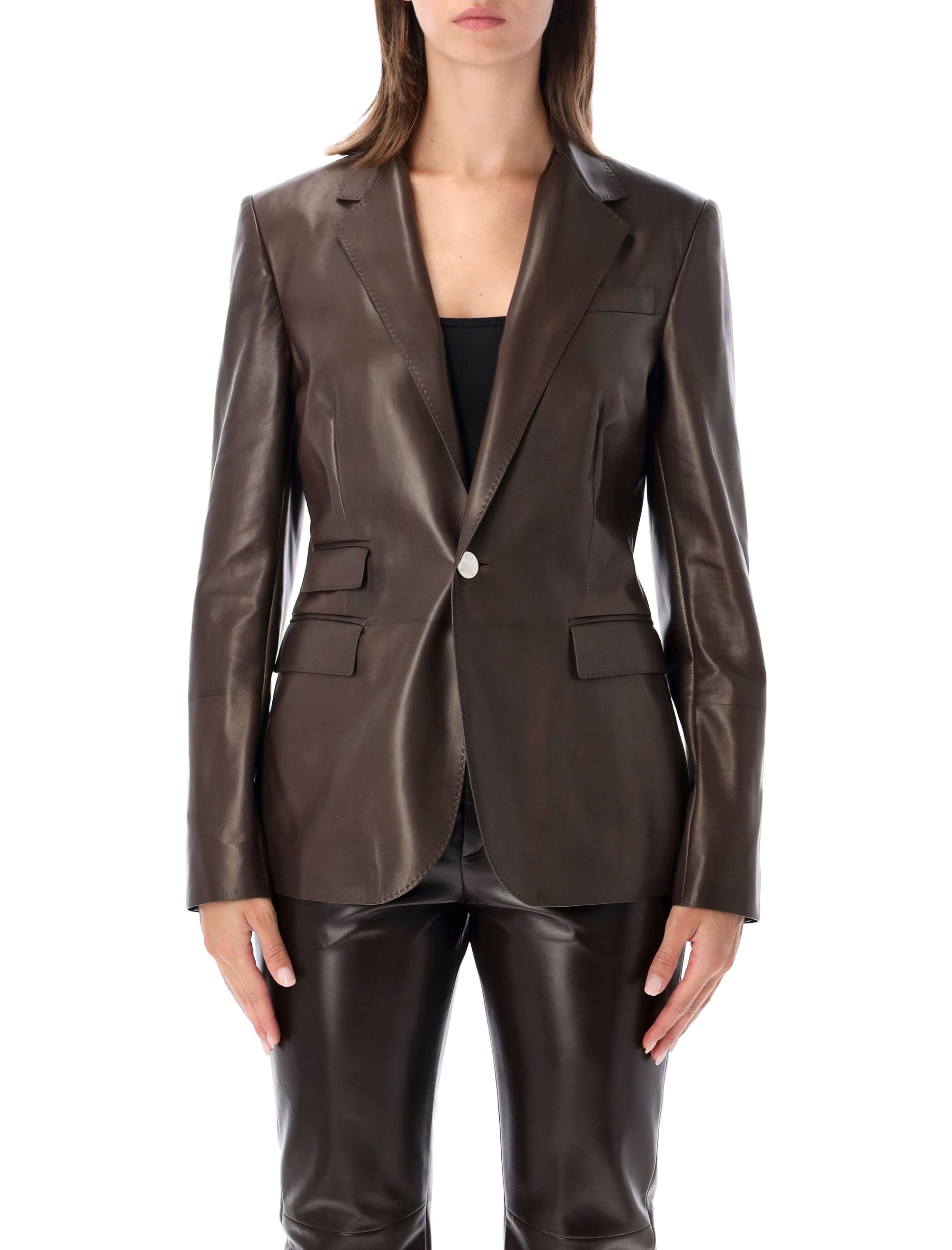 Leather Blazer Ralph Lauren