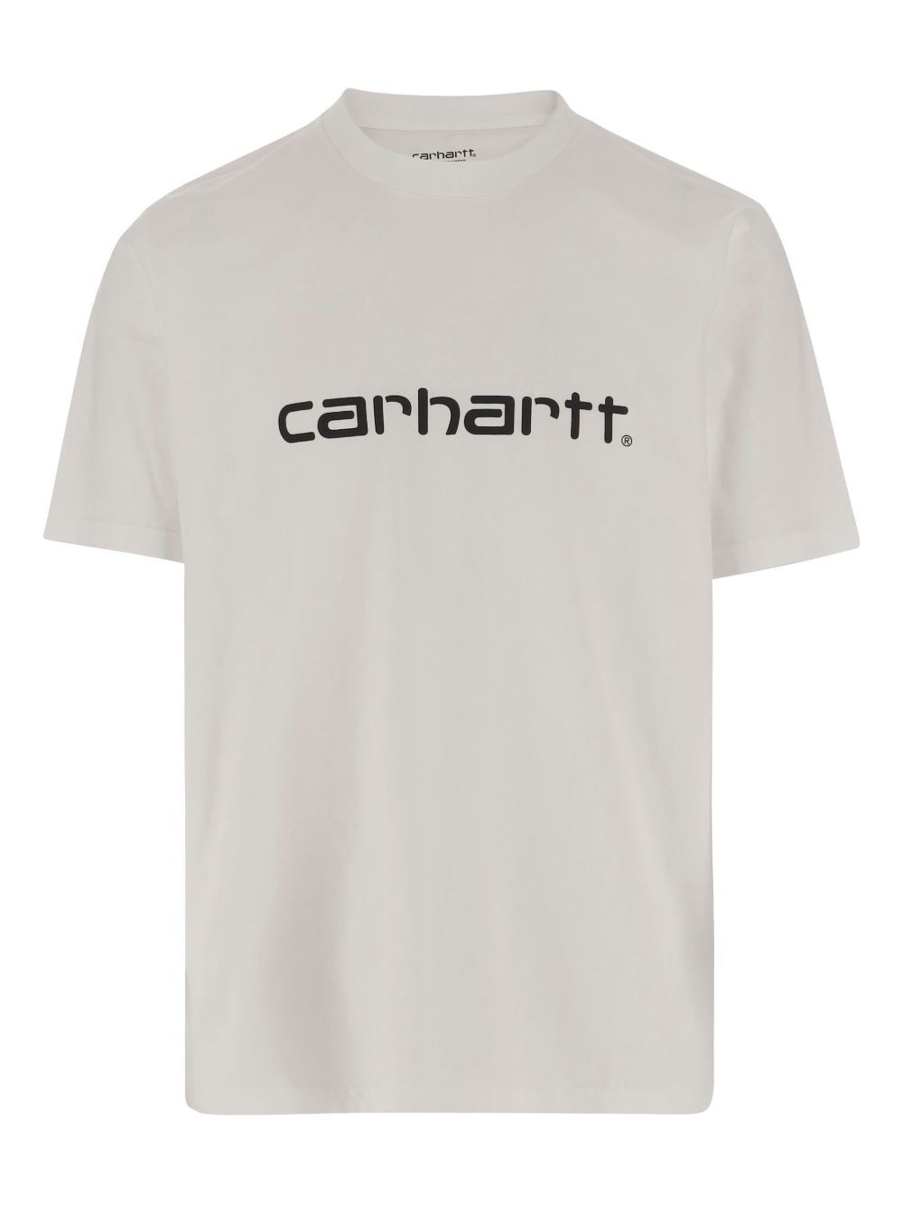 Carhartt Cotton T-shirt With Logo And Crew Neck In Neutral