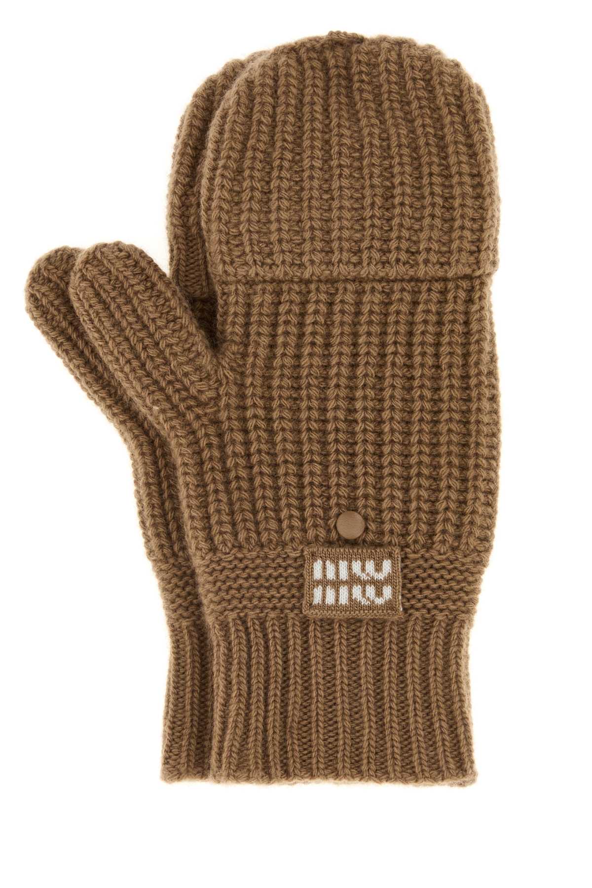 Logo Knitted Convertible Gloves