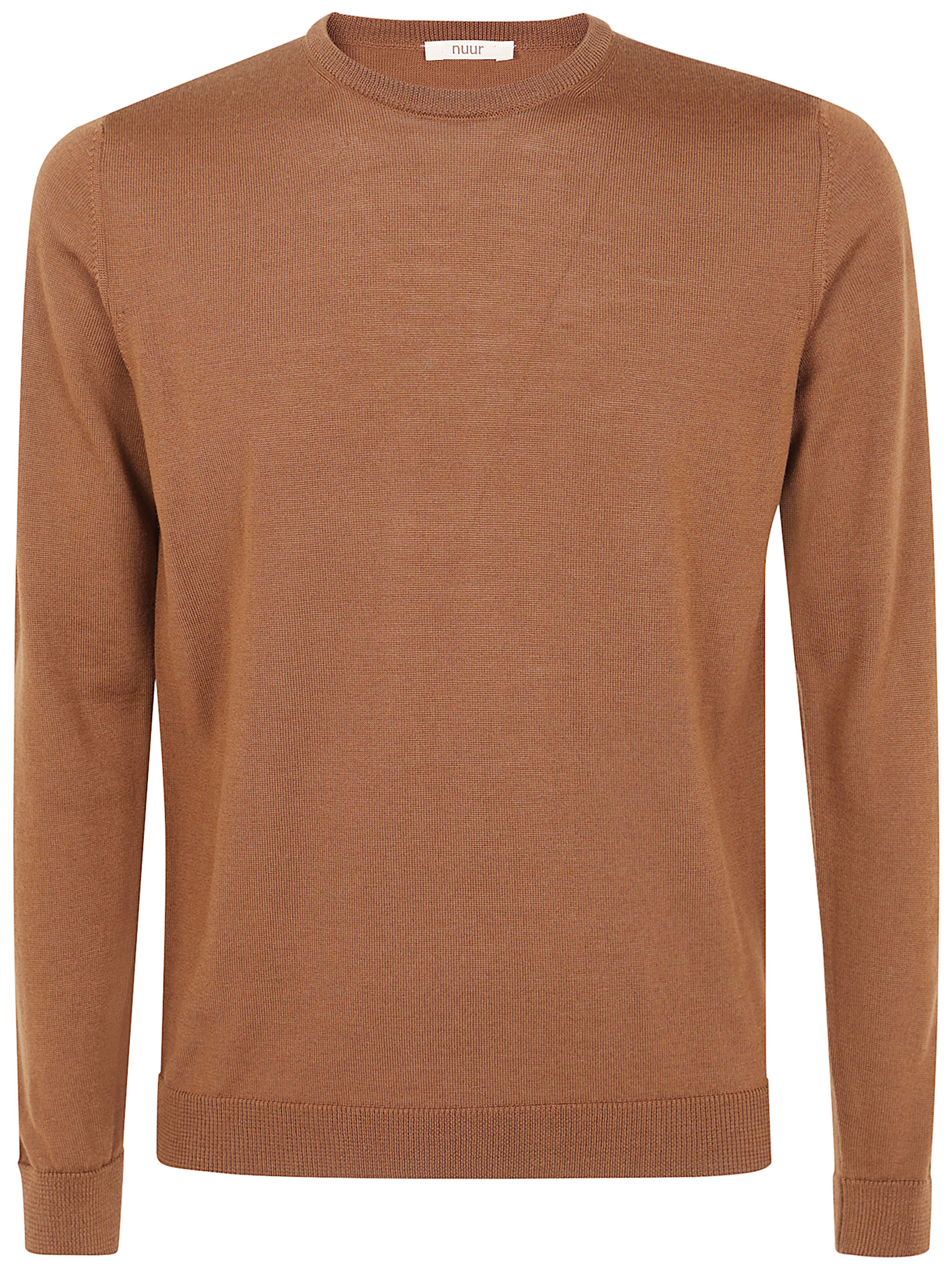 Nuur Long Sleeves Round Neck Sweater In Brown