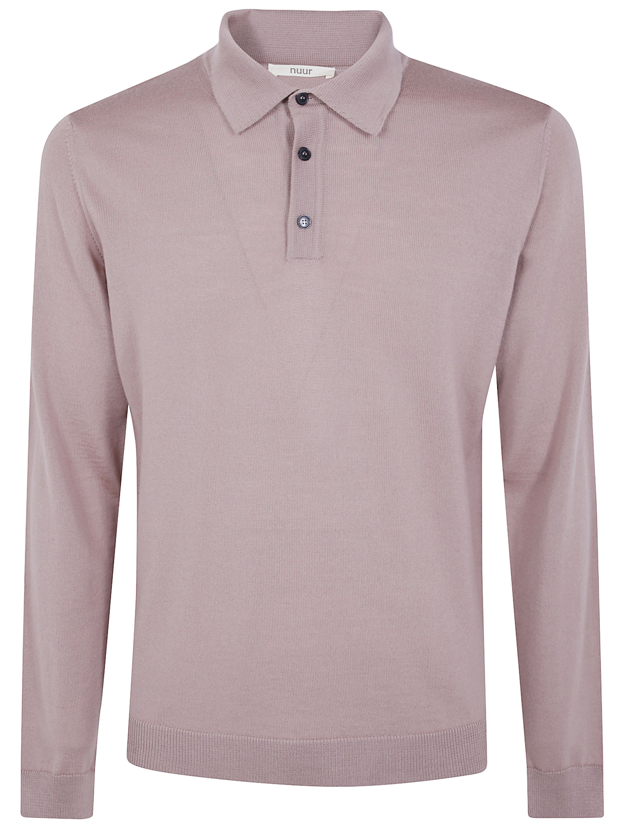 Nuur Long Sleeves Serafino Neck Sweater In Purple