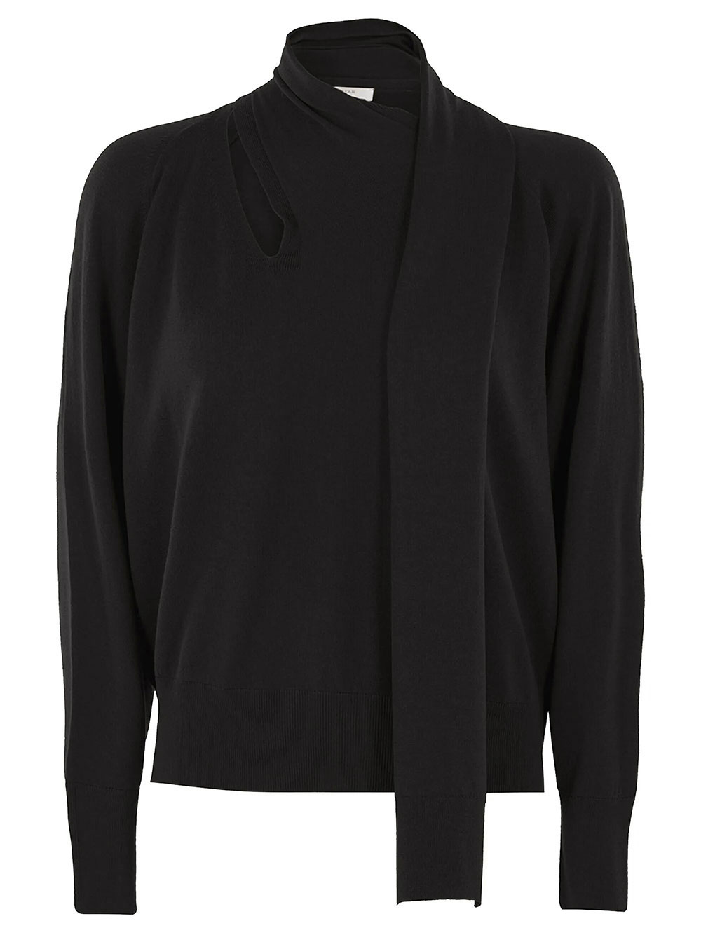 Zanone Maglione Con Nodo Sul Collo In Black