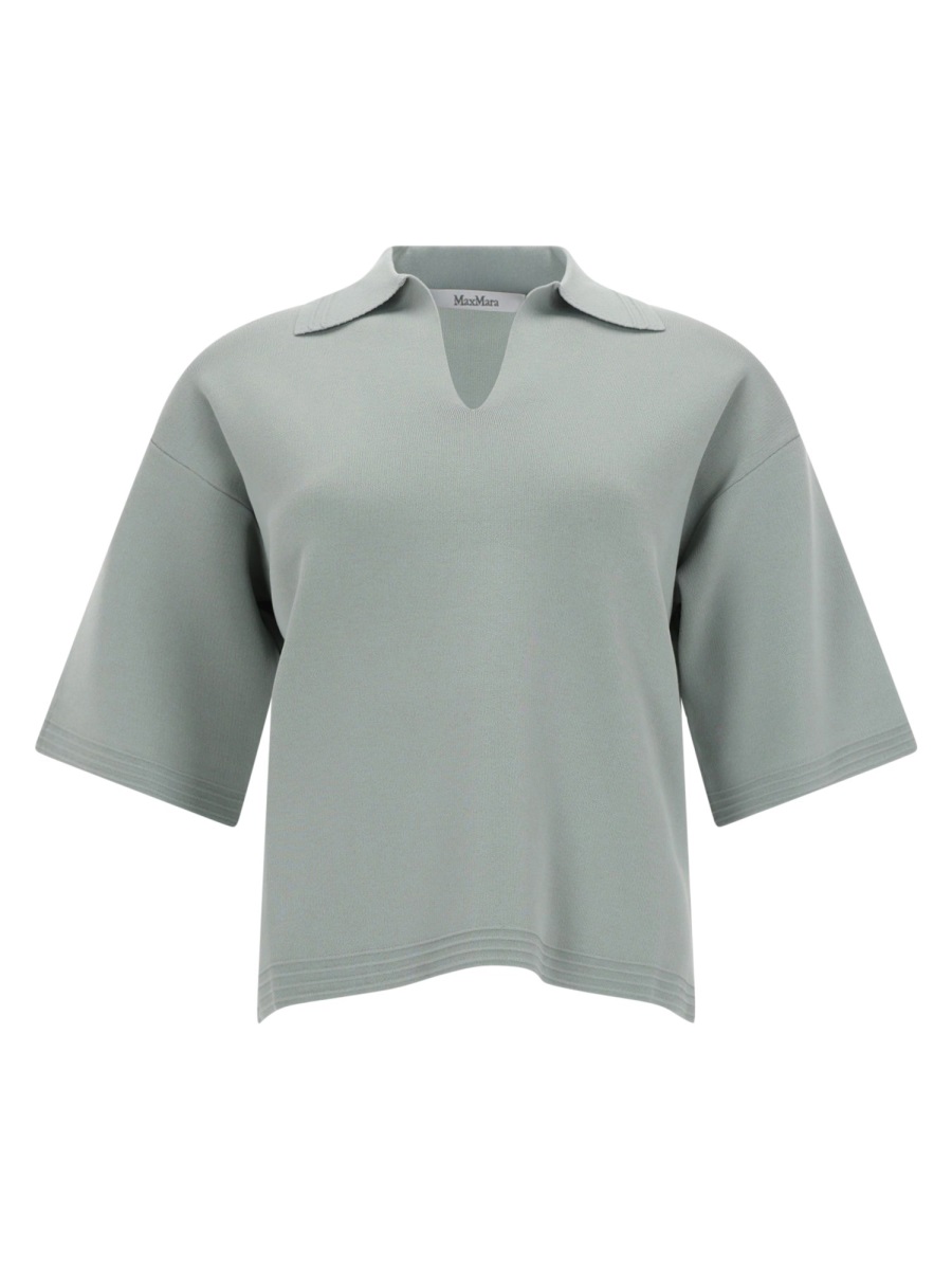 Max Mara Viscose Tops. In Green