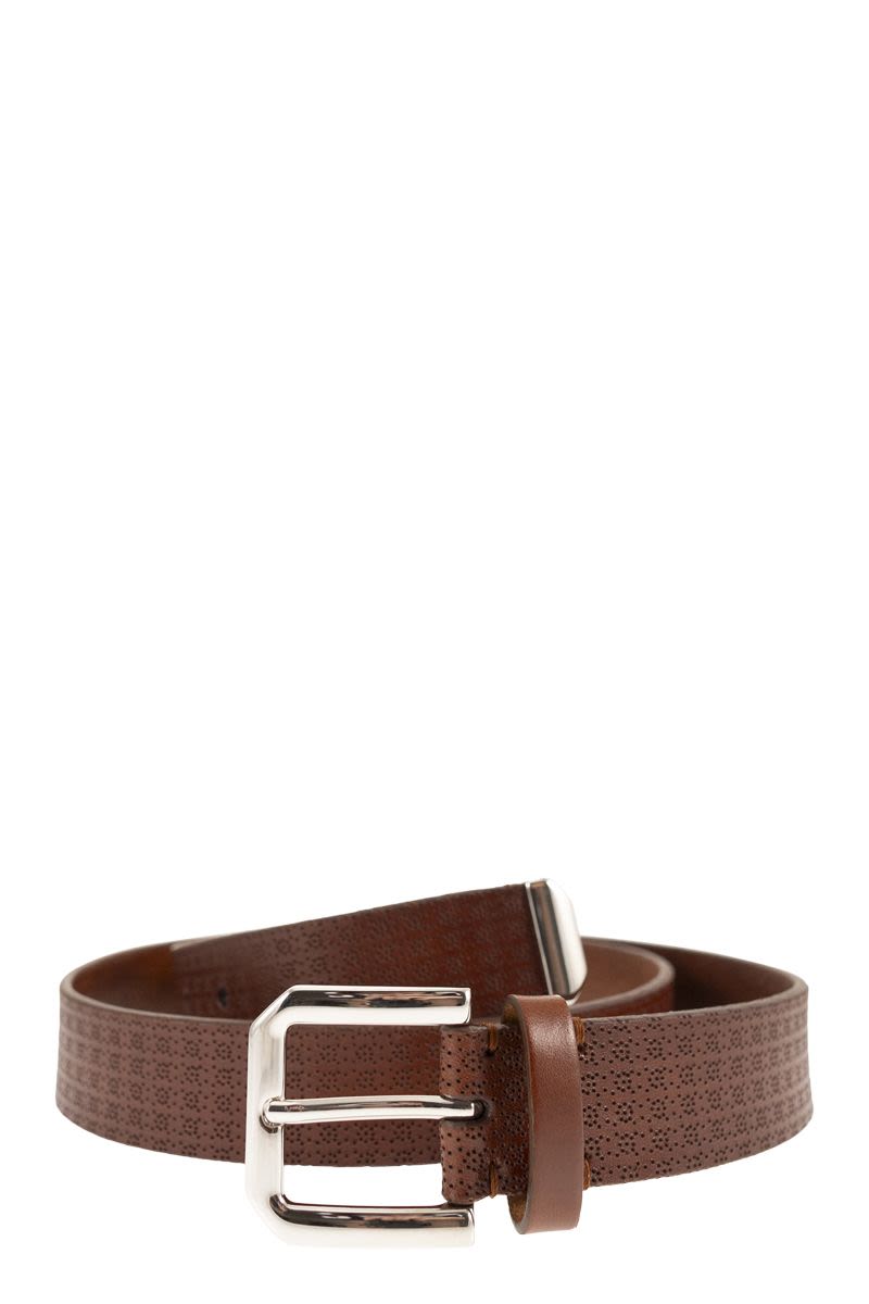 Micro-Perforated Leather Belt
