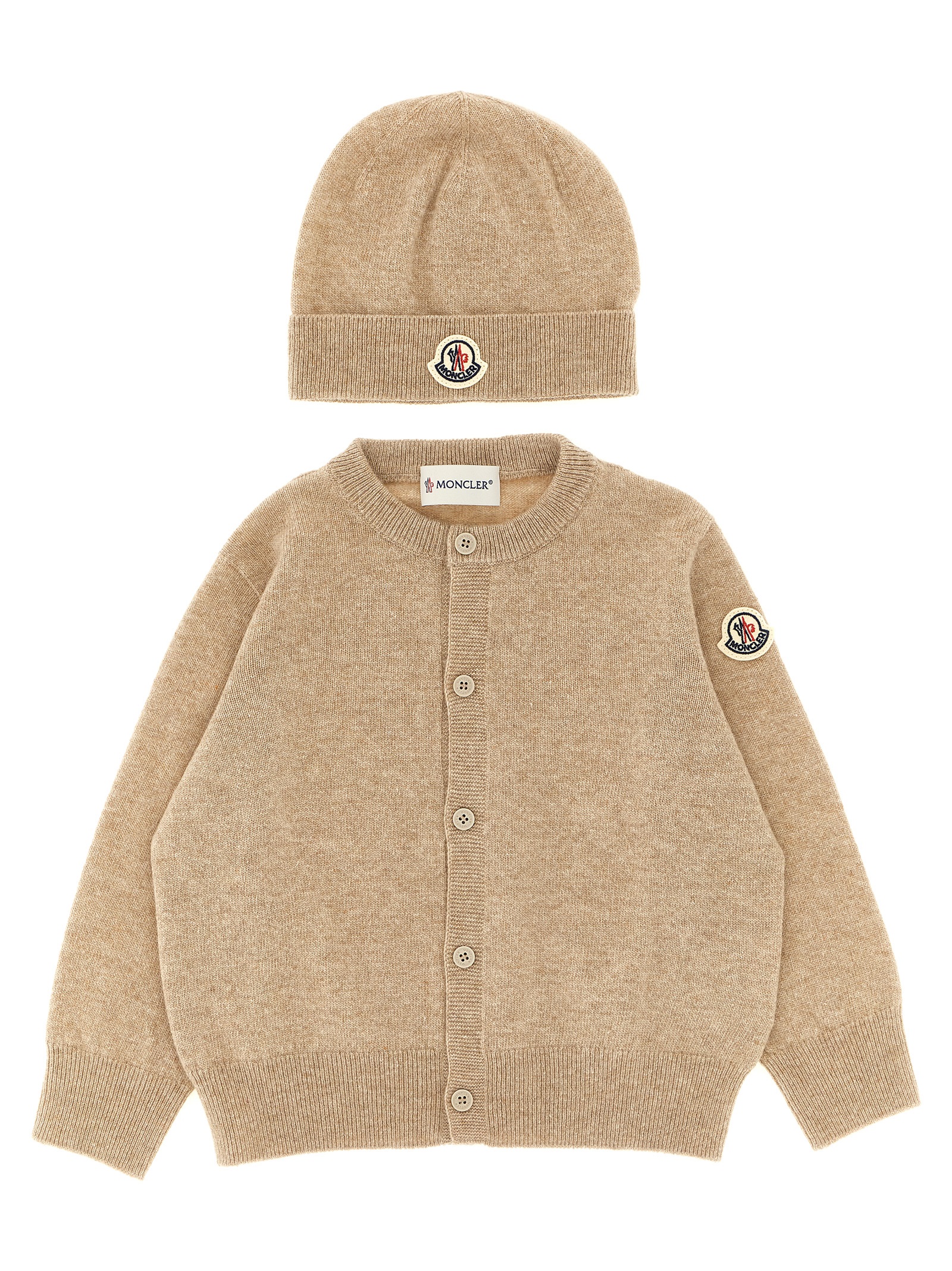 Enfant Cardigan + Logo Embroidery Beanie