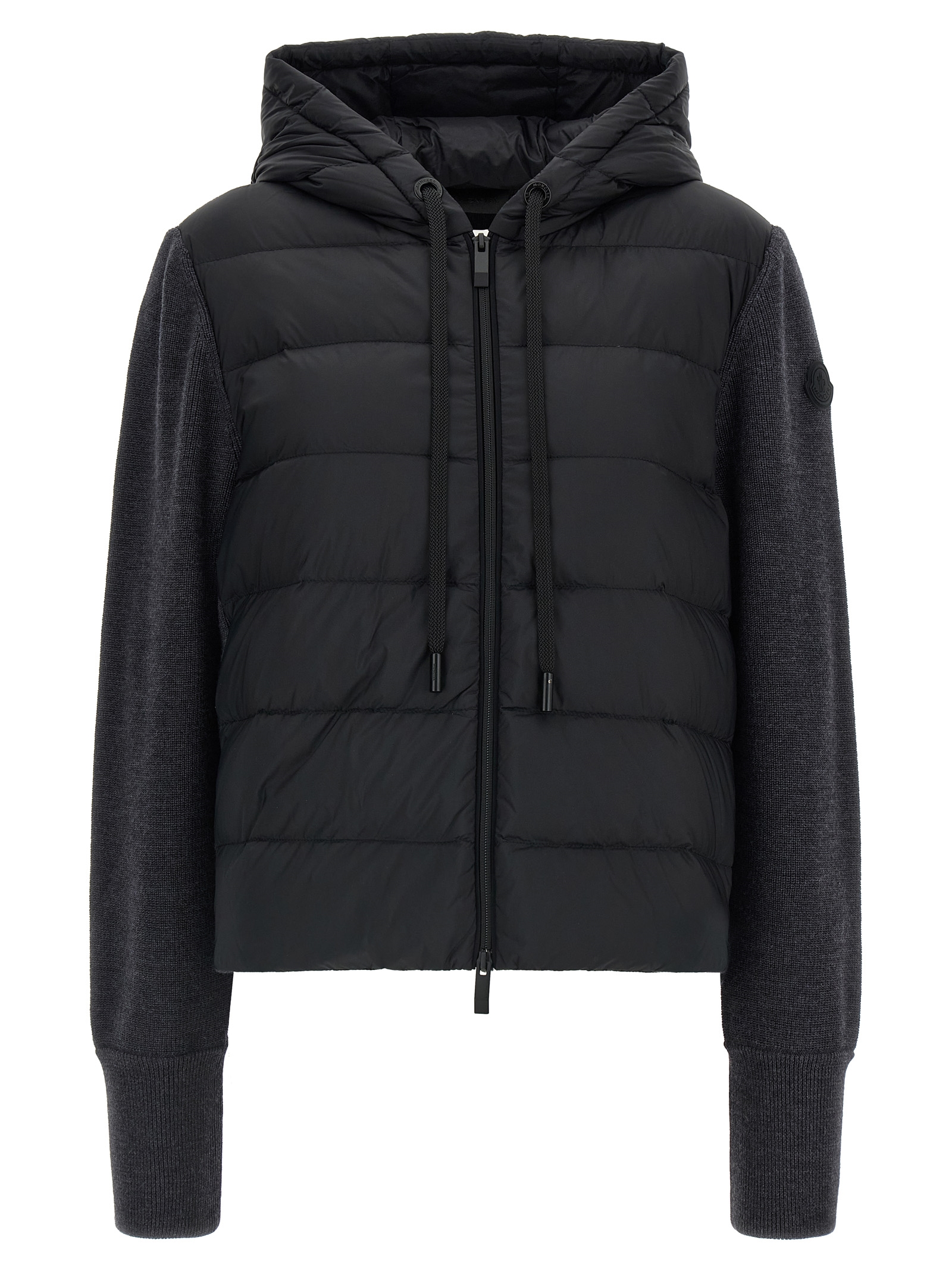 Moncler Hybrid Quilted Down Down Jacket In Gray