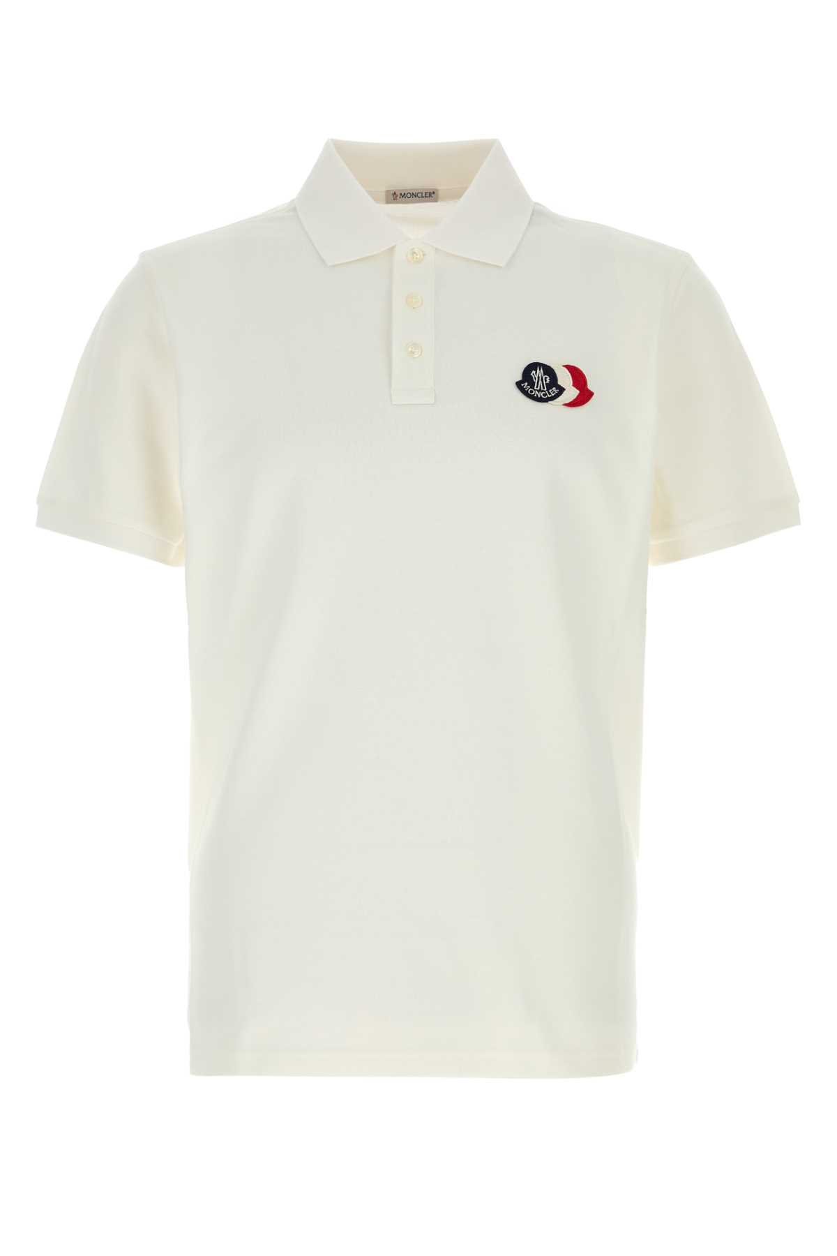 Moncler Ss Polo In White