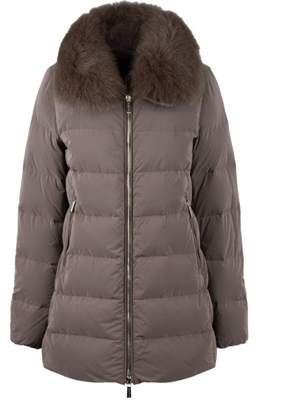 Moorer Cacao Polyamide Jacket In Brown