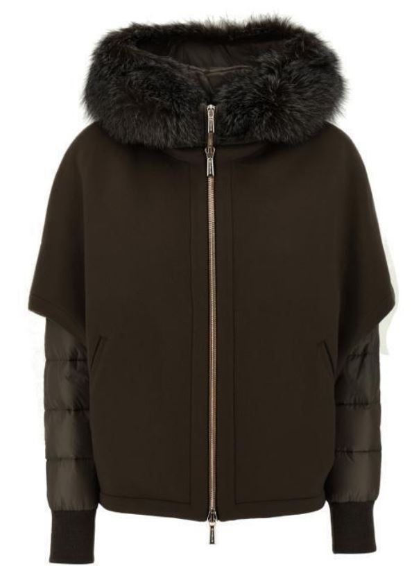 Moorer Chocolate Polyamide Jacket In Brown