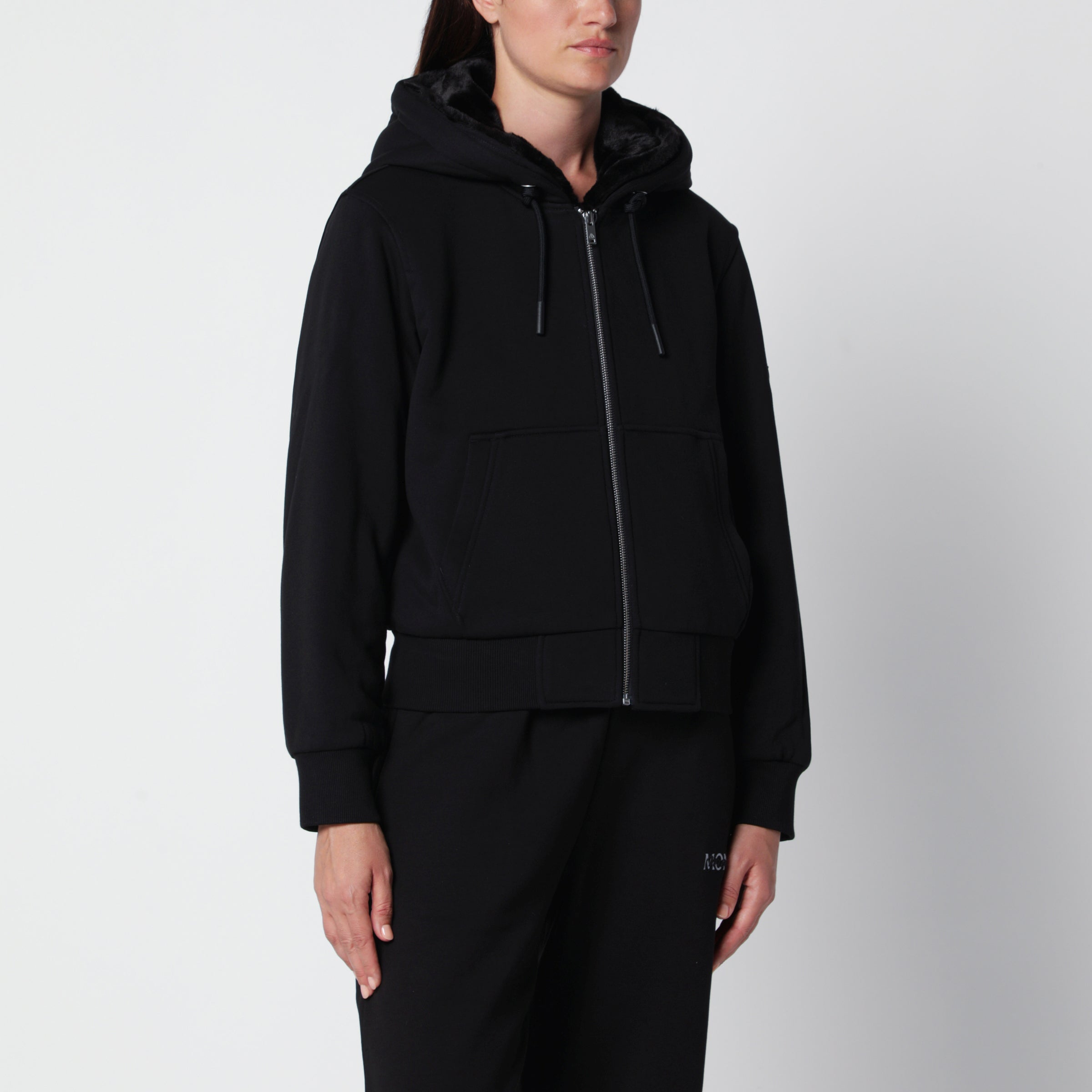 Moose Knuckles Classic Bunny Black Cotton Sweatshirt