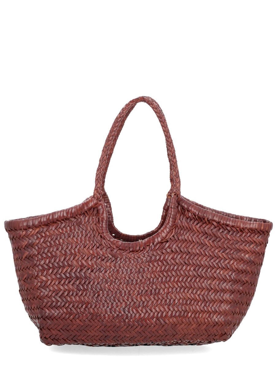 Dragon Nantucket - Leather Basket Bag In Brown