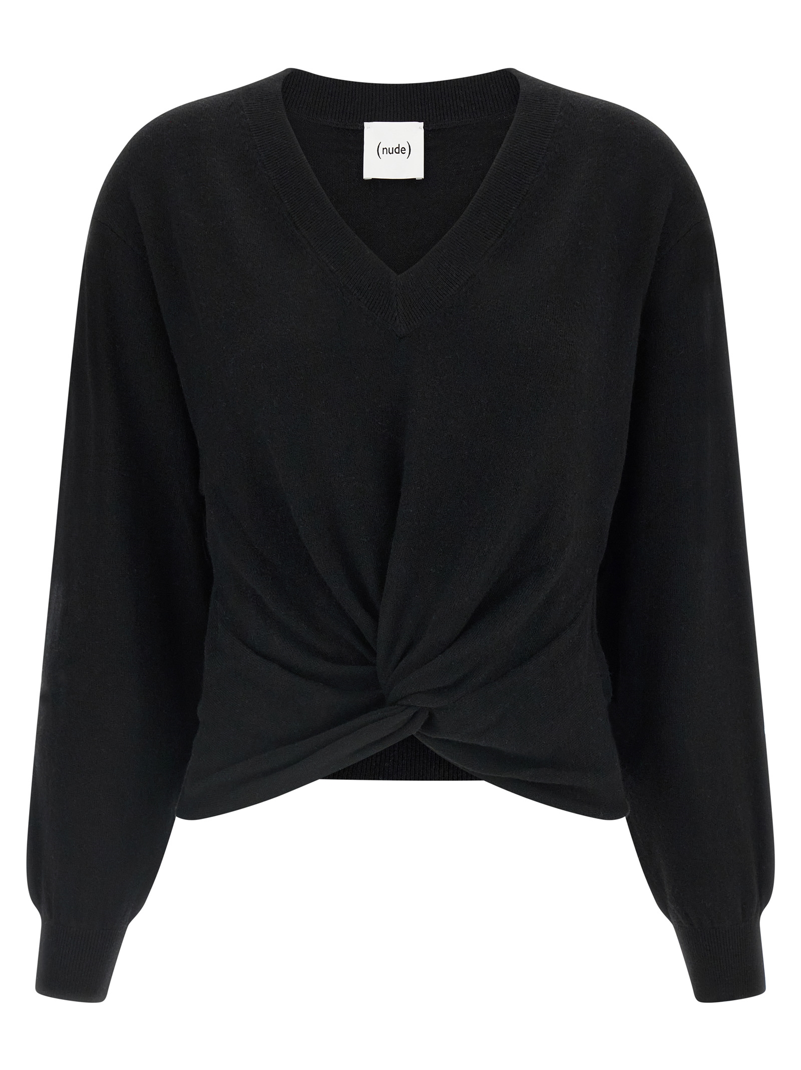 Nude Knot Sweater In Black