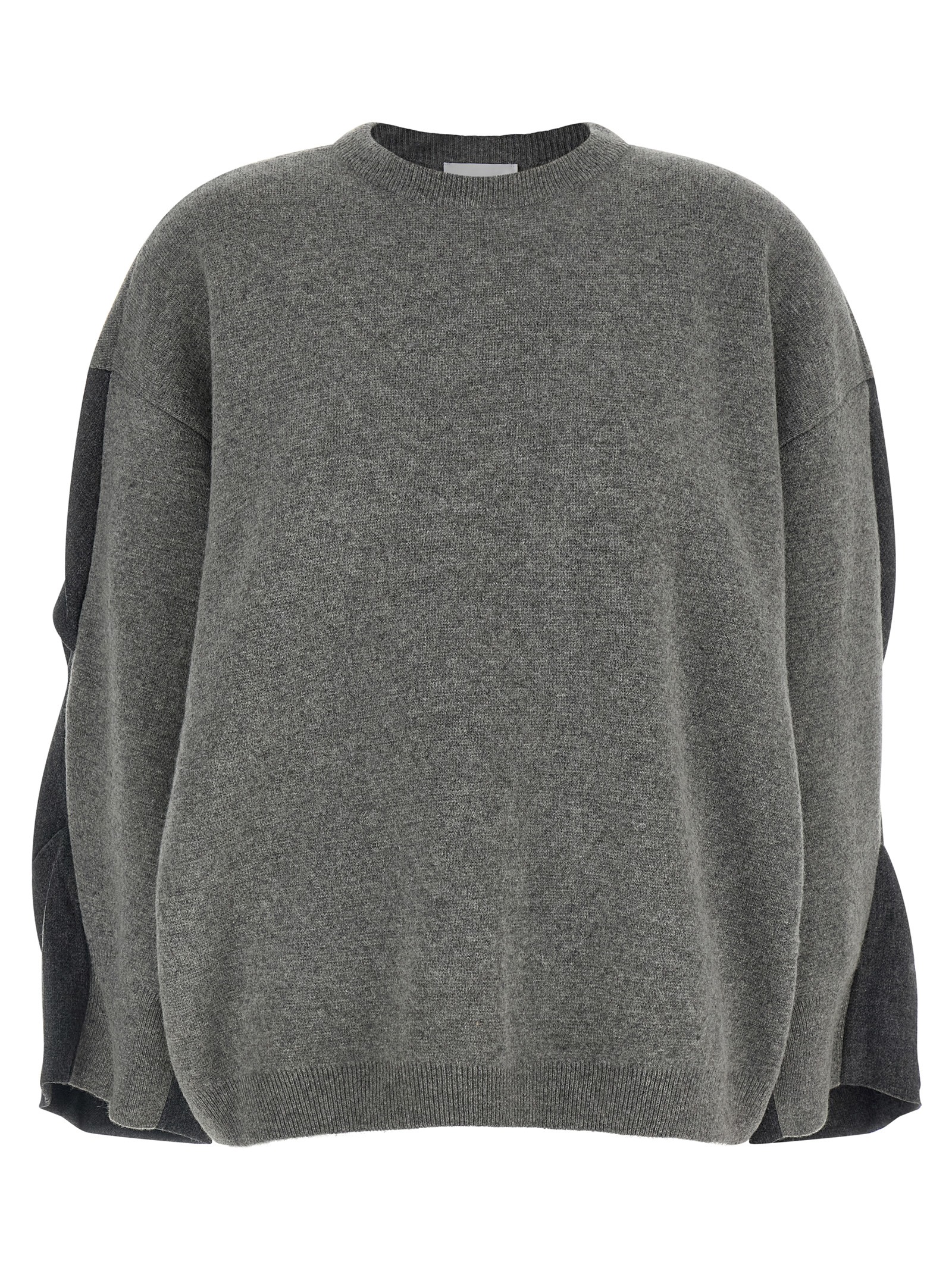 Nude Two-tone Sleeve Sweater In Grey