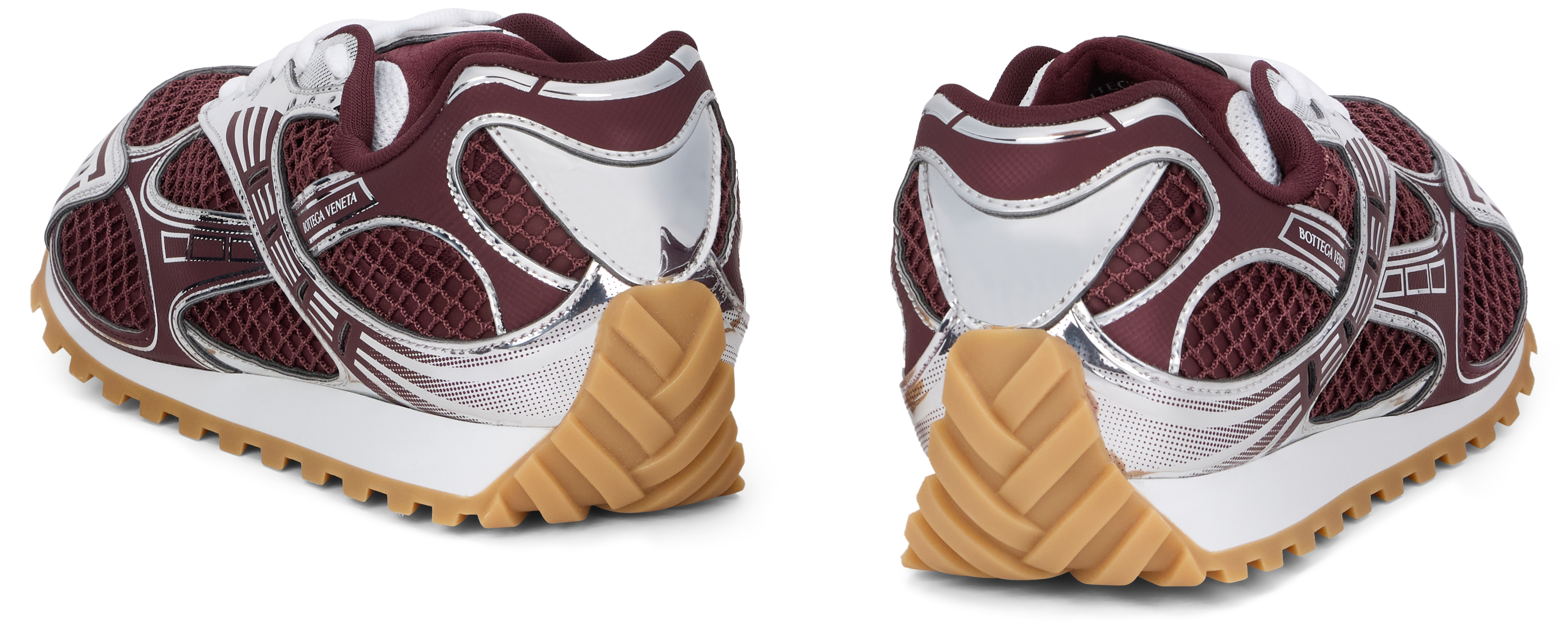 Bottega Veneta Orbit Technical Runner Sneaker In Burgundy