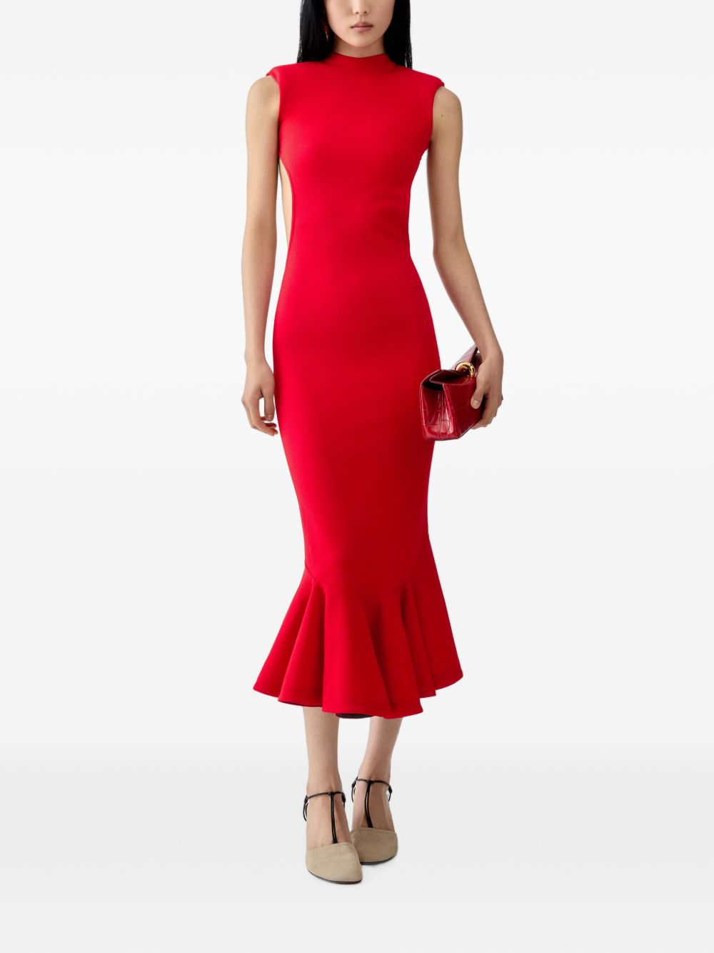 Jacquemus Palmier Midi Dress In Red