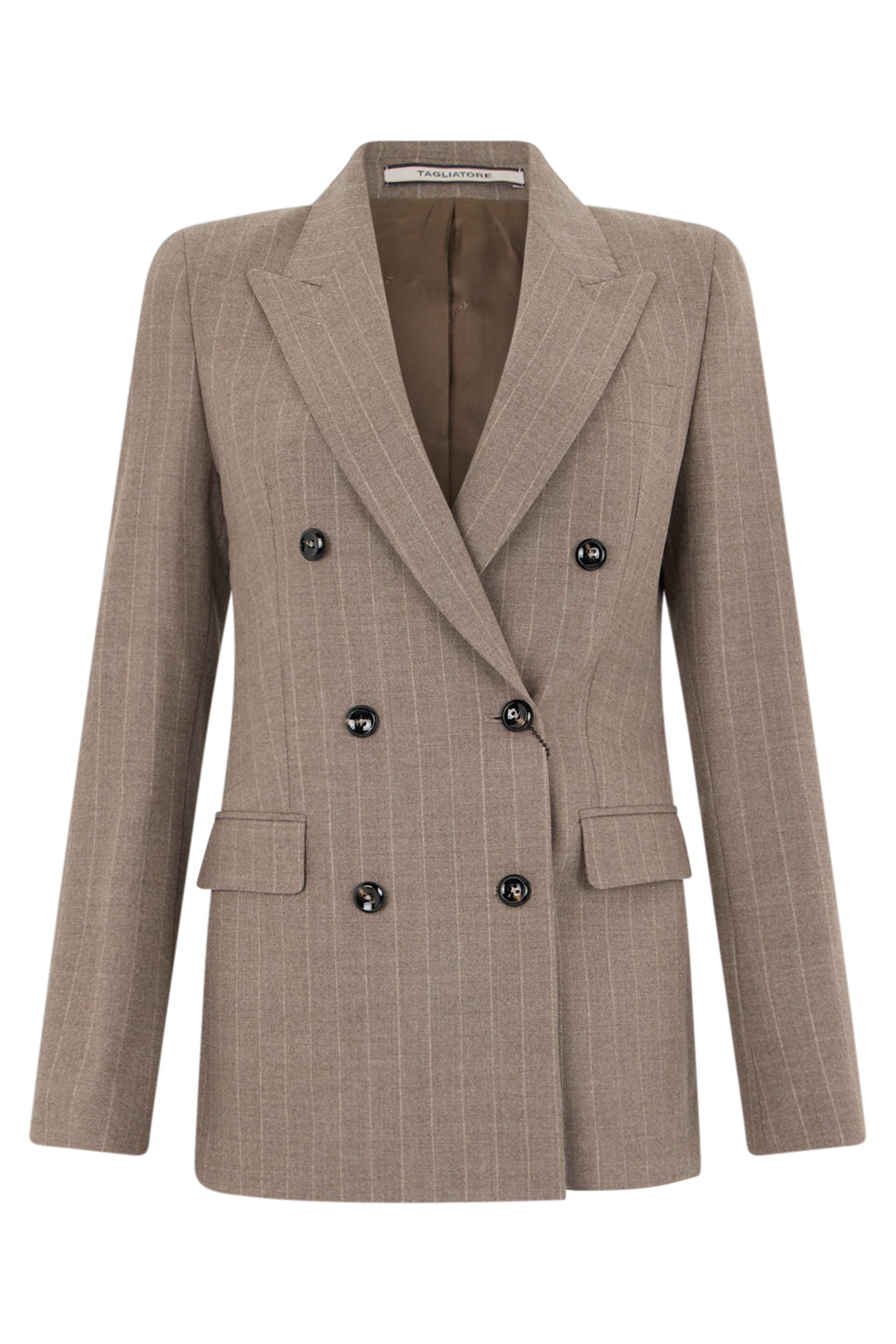 0205 Tagliatore Pinstripe Suit In Grey