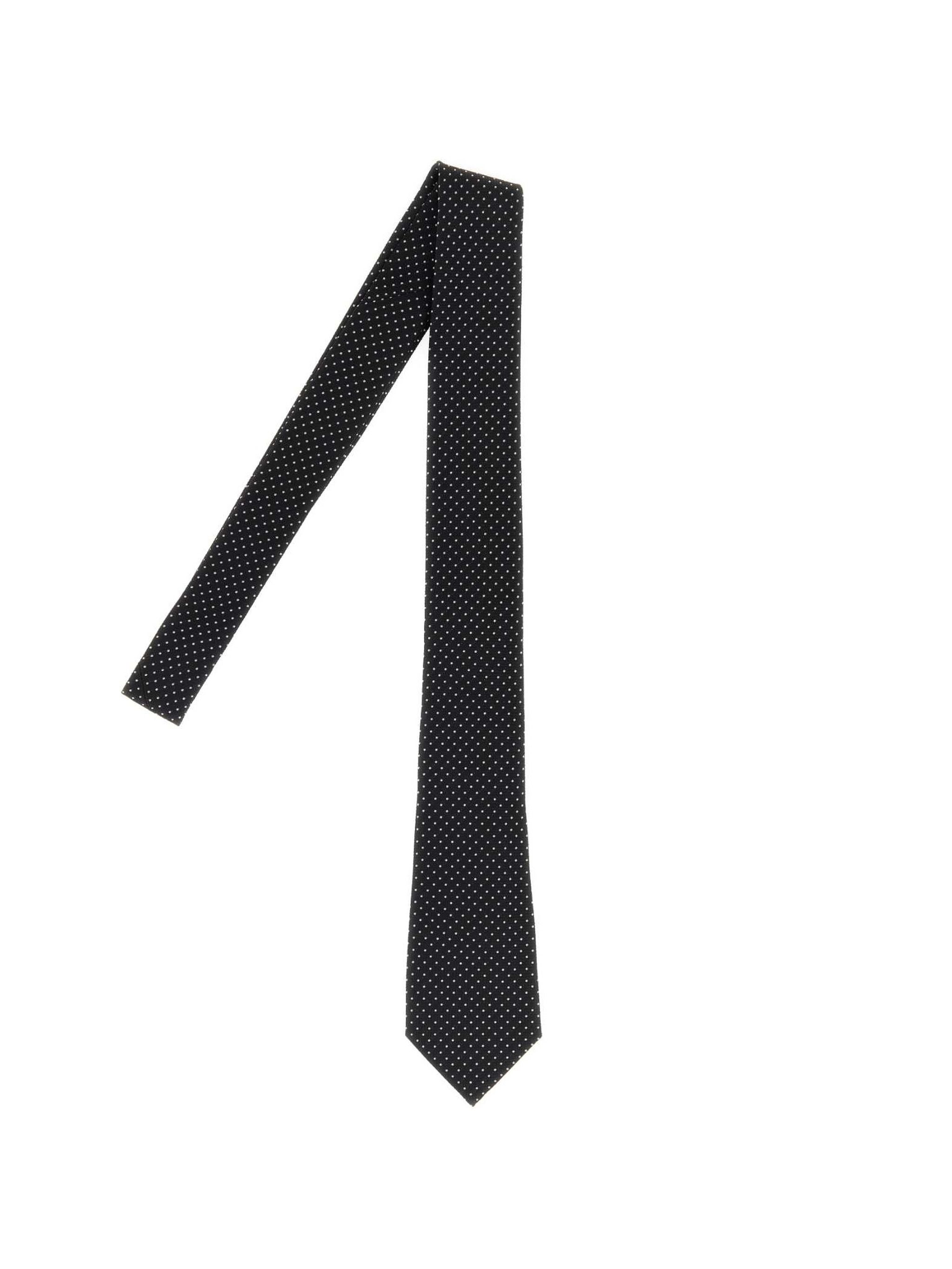 Polka-Dot Silk Tie