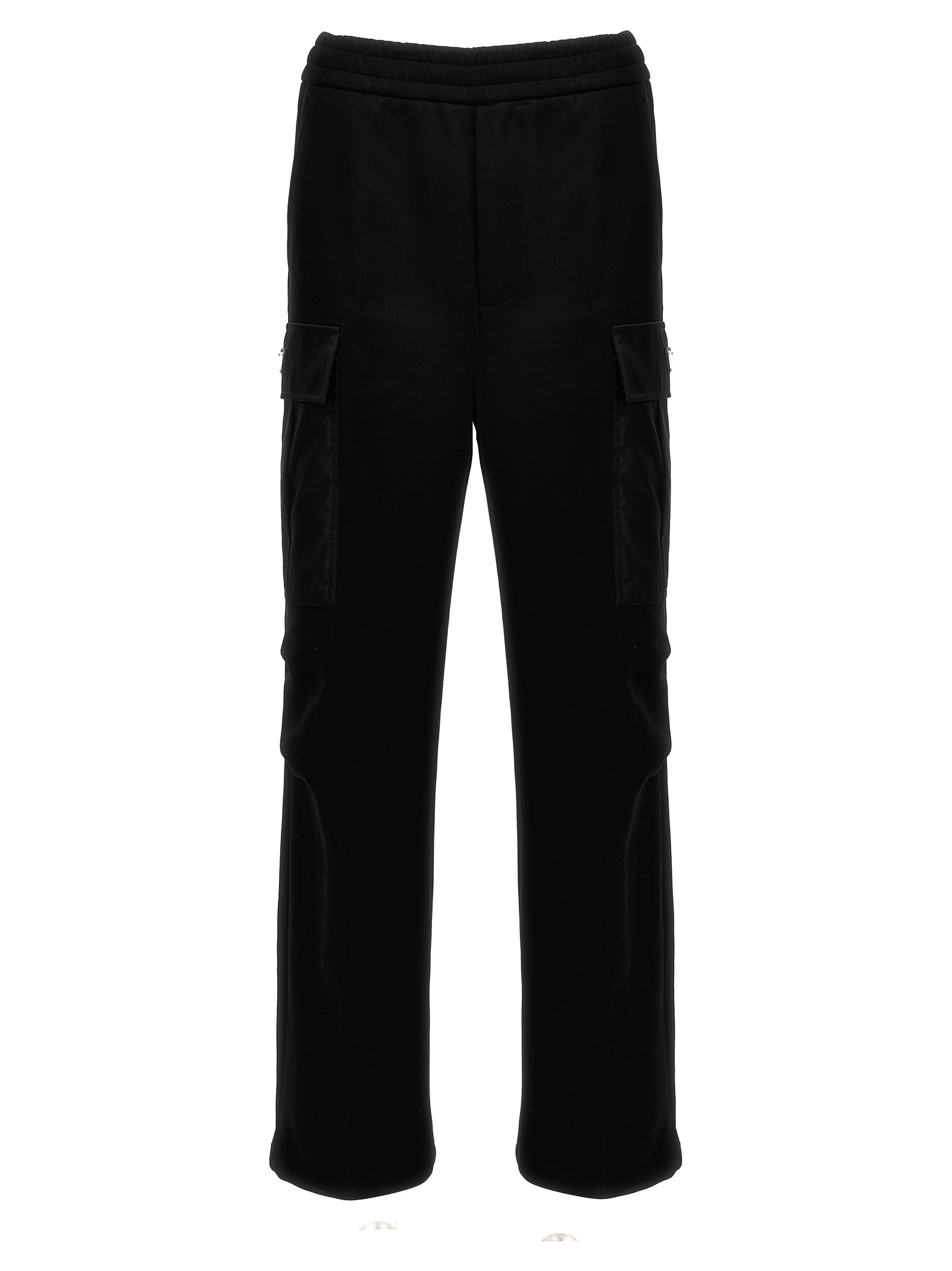 Prada Men Nylon Insert Cargo Joggers In Black