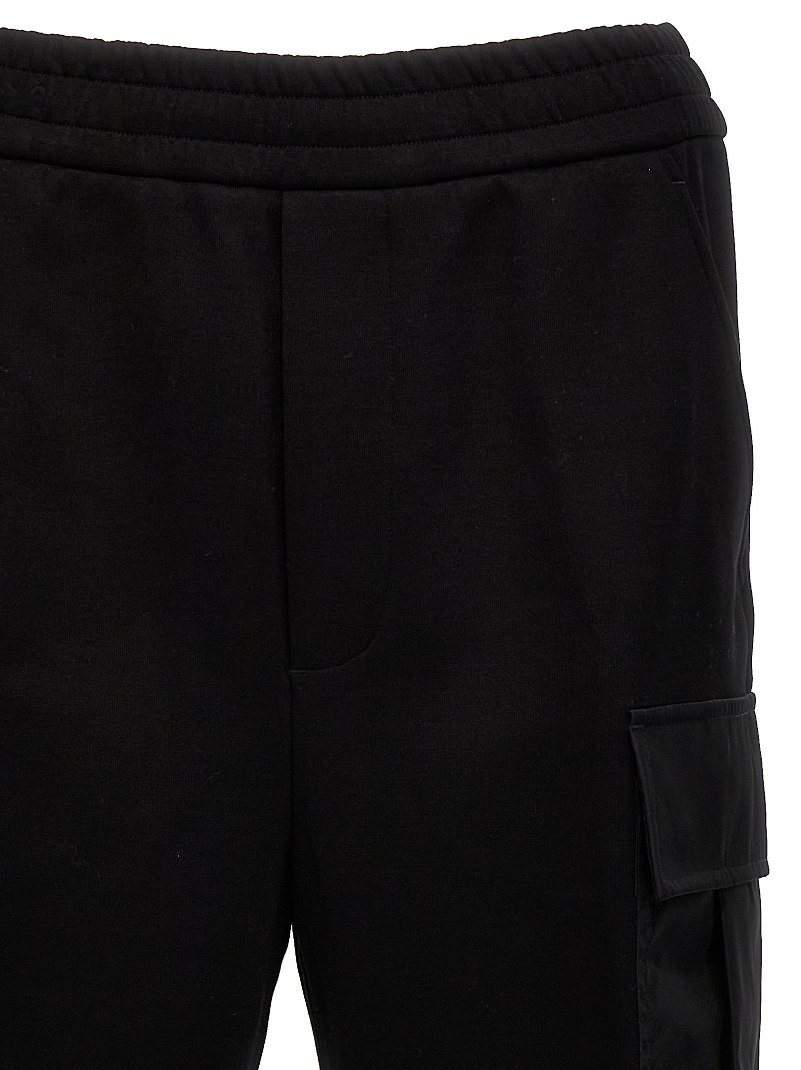Prada Men Nylon Insert Cargo Joggers In Black