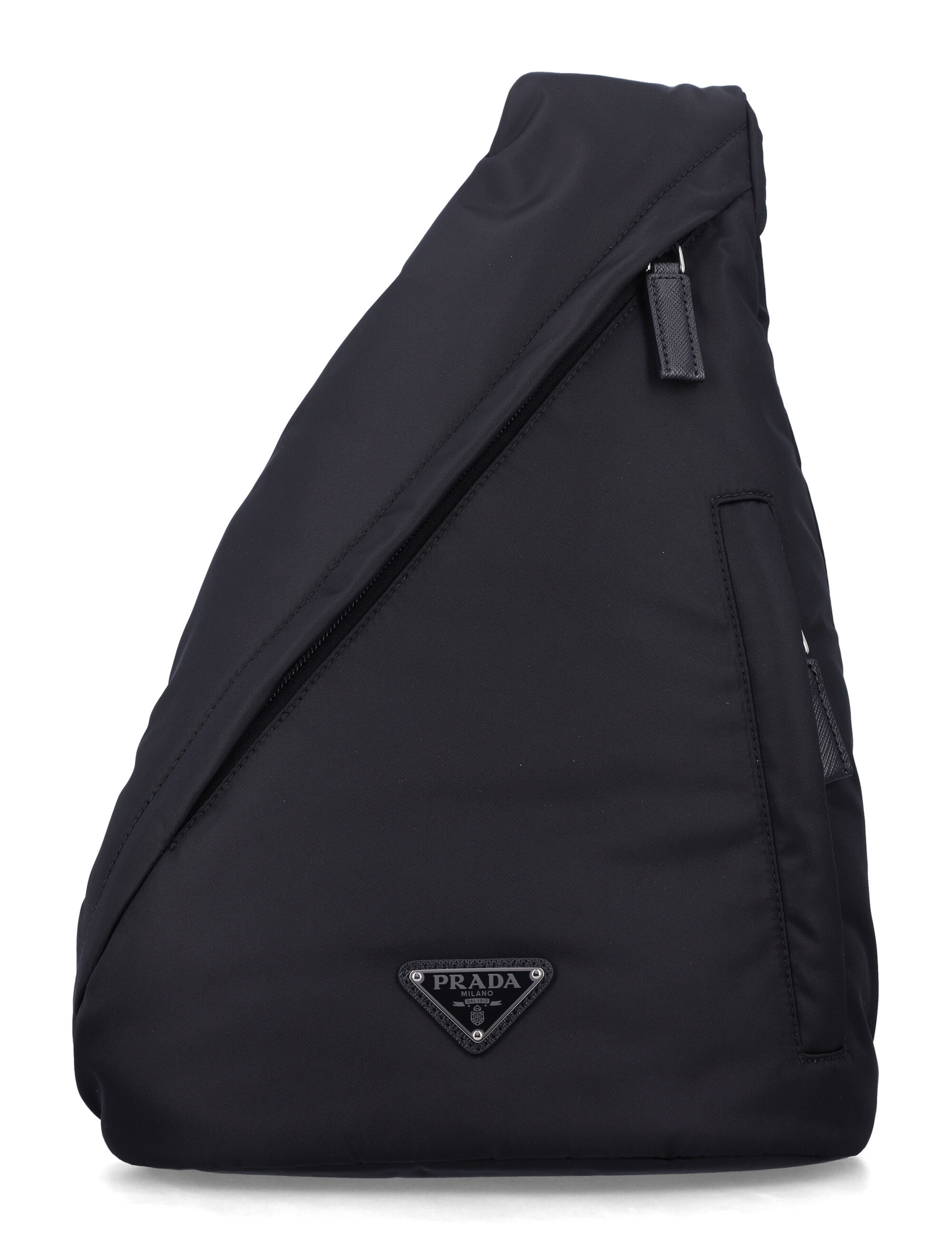 Re-Nylon And Leather Backpack
