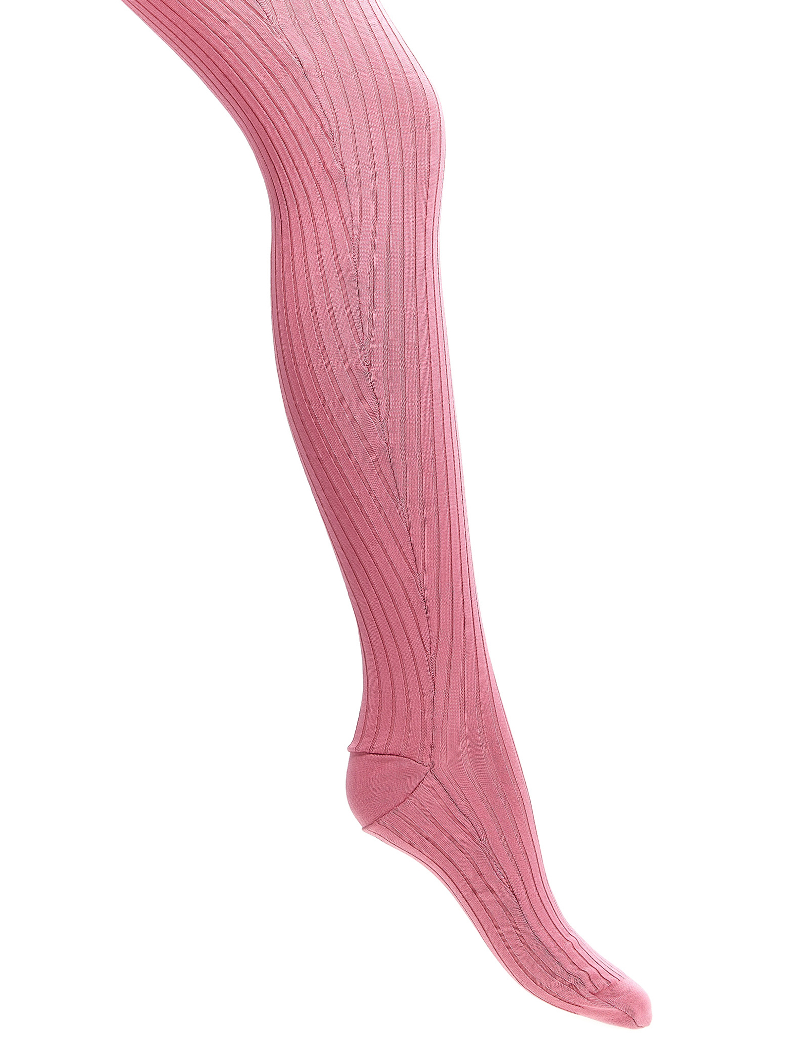 Prada Ribbed Tights In Pink