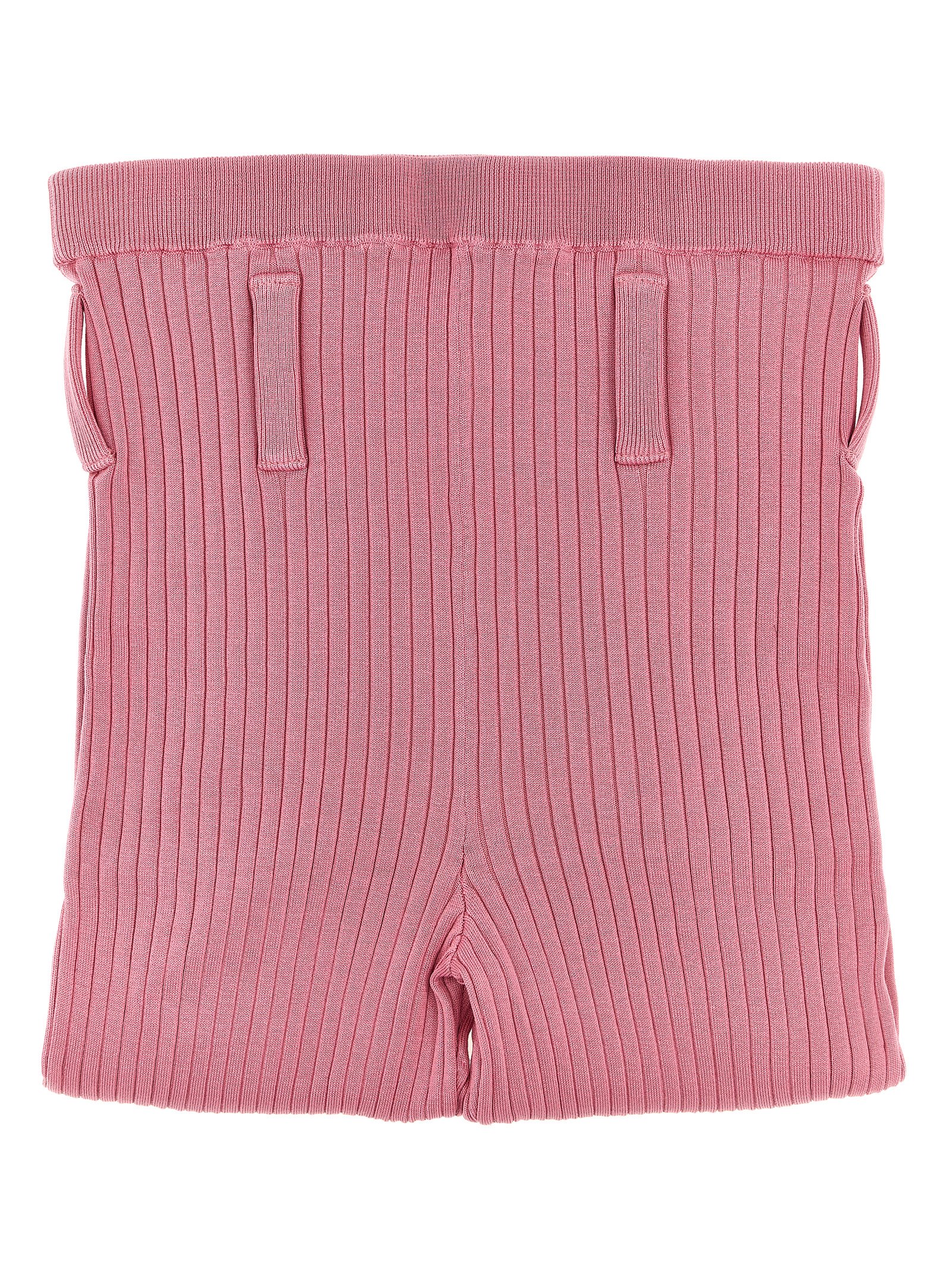 Prada Ribbed Tights In Pink