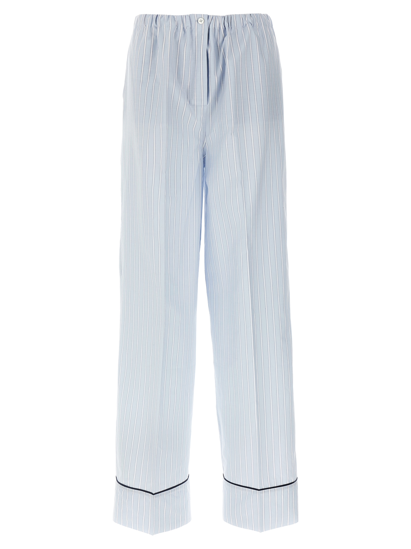 Prada Striped Pants In Blue