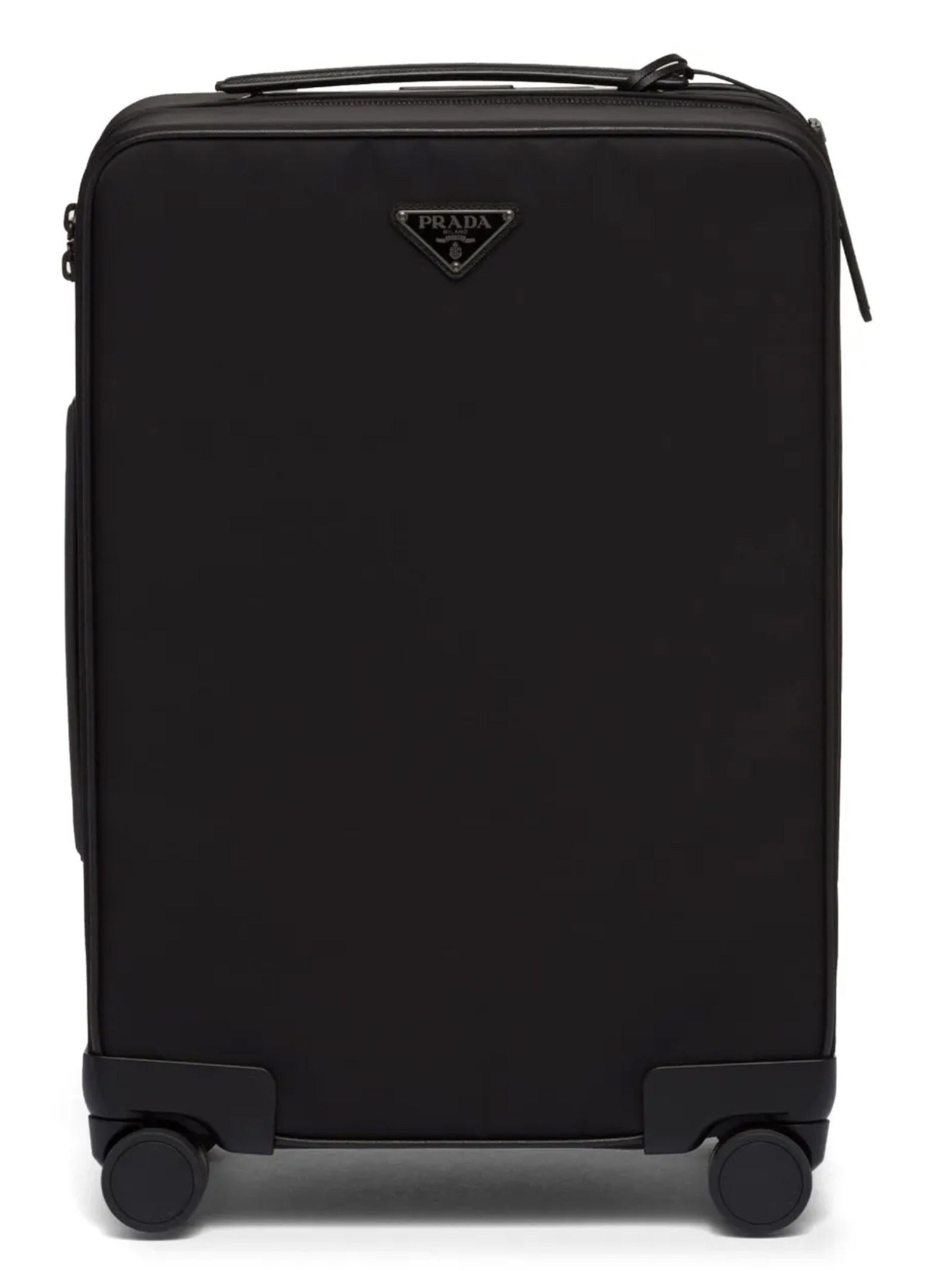 Prada Triangle Logo Trolley In Black