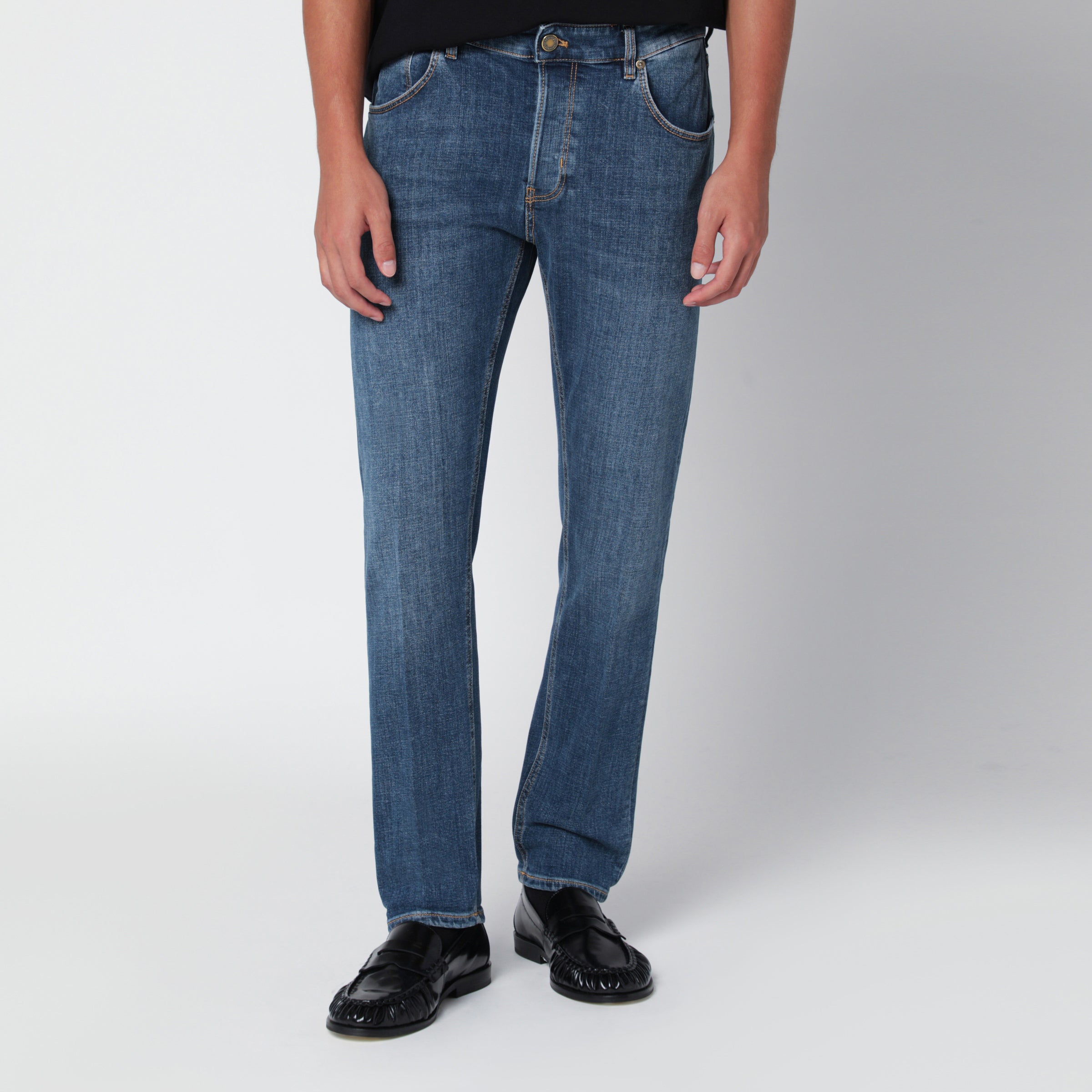 Reggae Blue Tapered Cotton Jeans