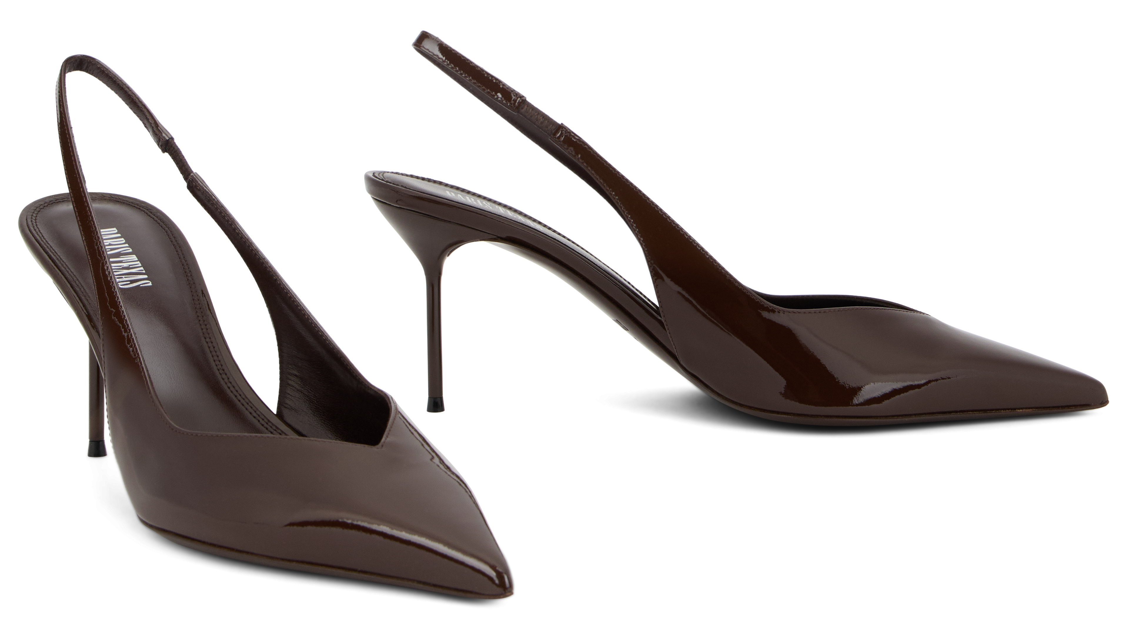 Paris Texas Pumps Slingback With Strap In Brown