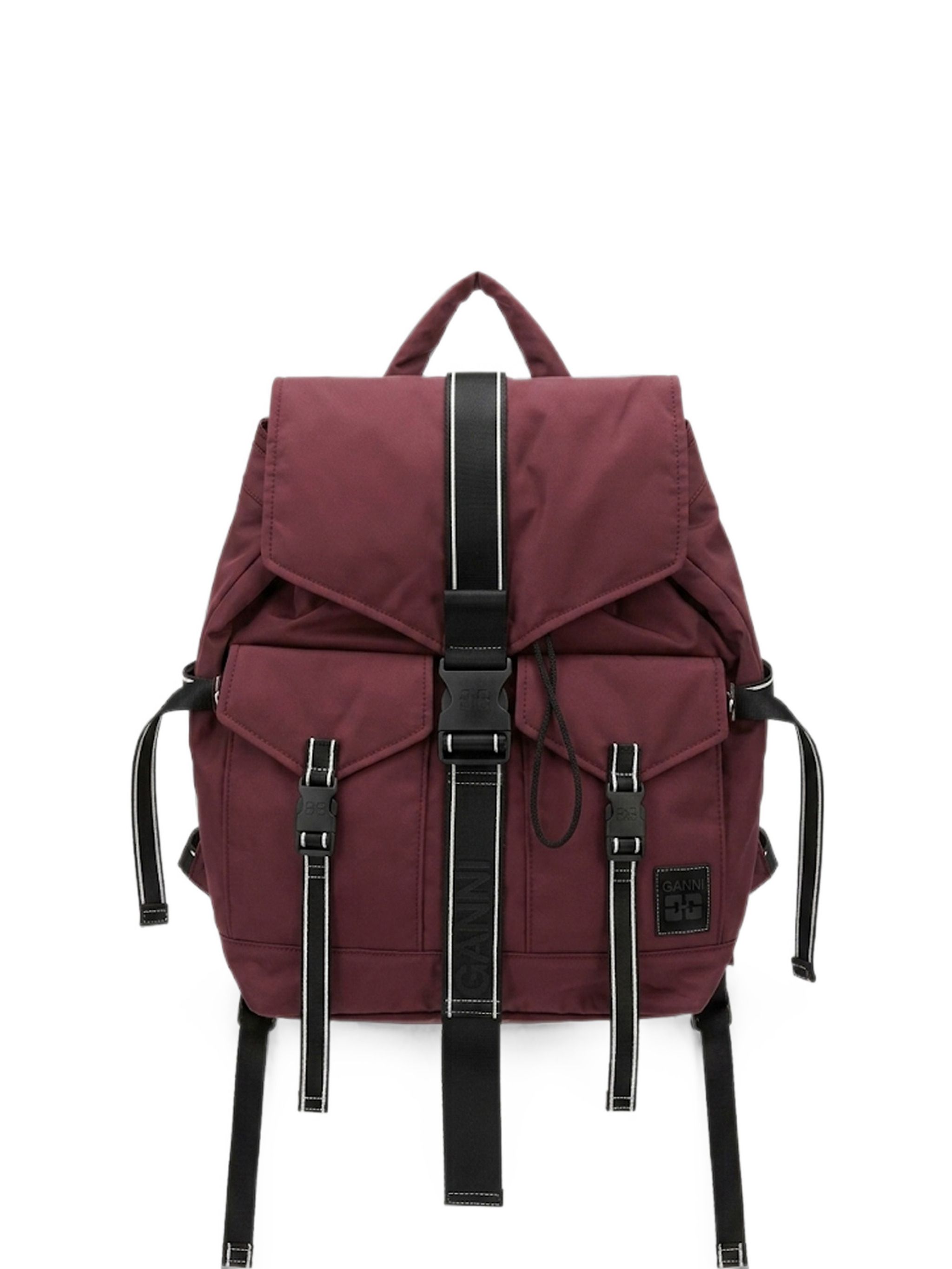 Red Polyamide Polyurethane Backpack