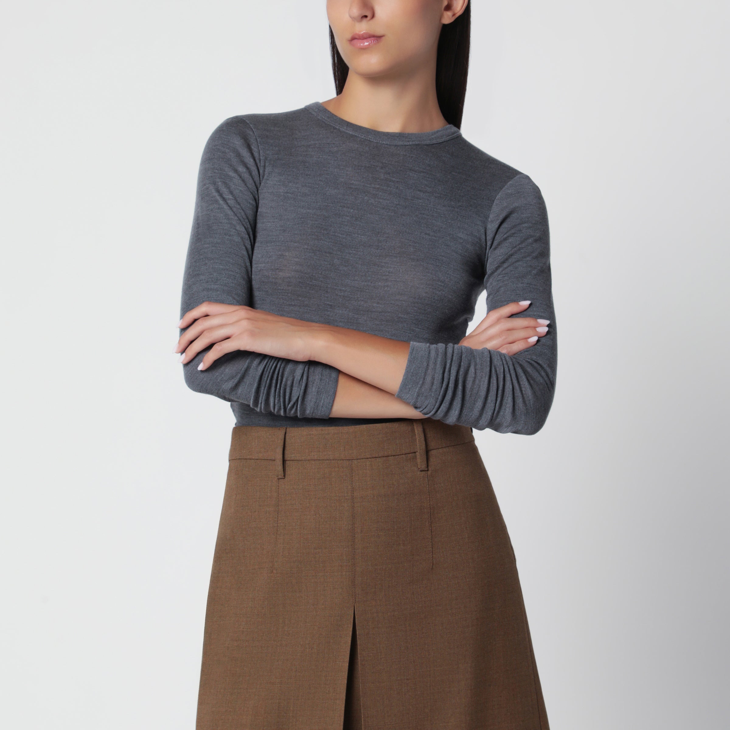 Rohe Róhe Grey Fine-knit Wool Sweater