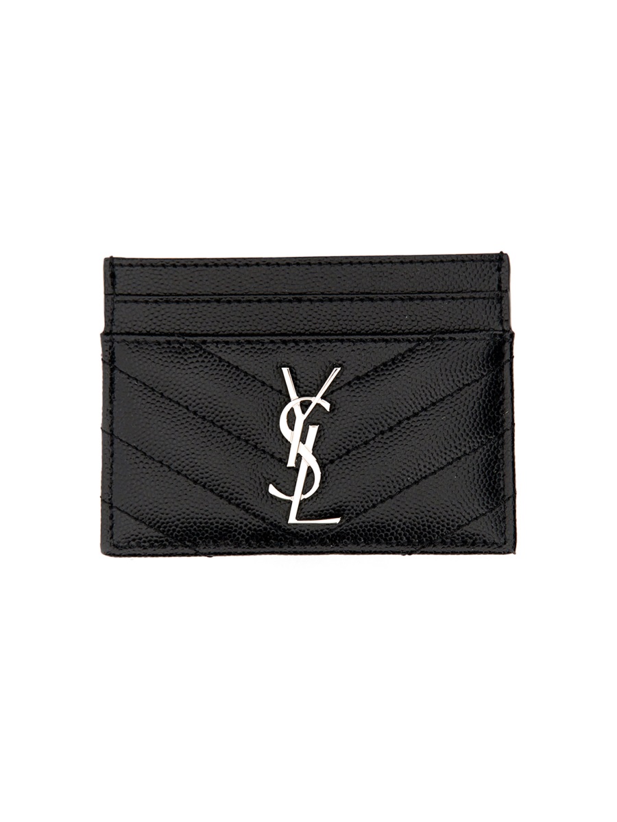 Saint Laurent Portacarte "cassandre" In Black