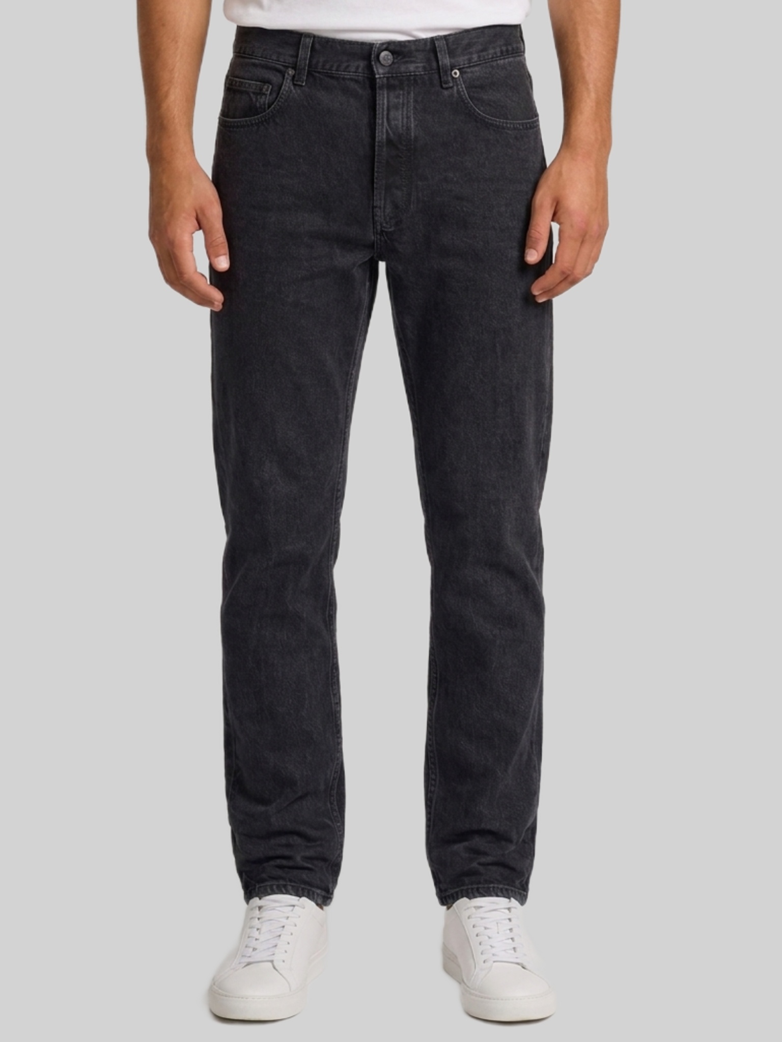 Tapered Mid-Rise Jeans