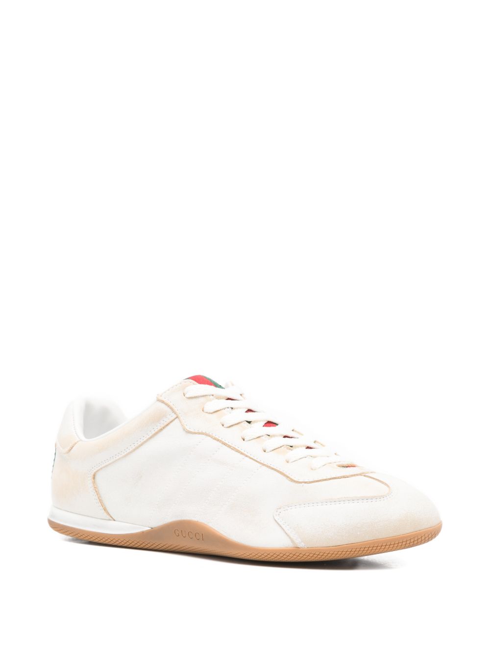 Gucci Leather Sneakers In White