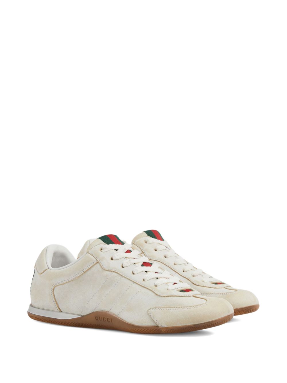 Gucci Leather Sneakers In White