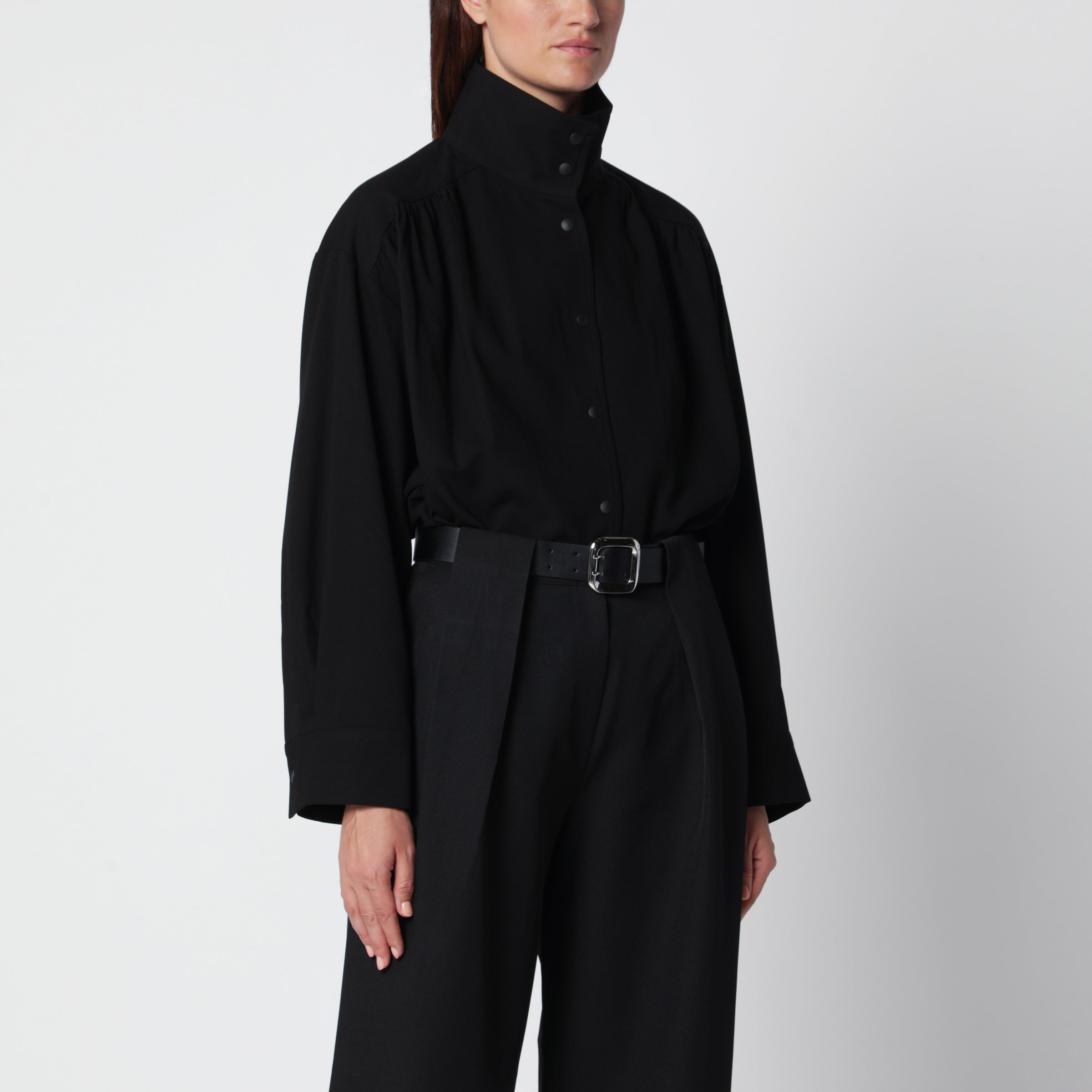 Source Unknown Black High-neck Shirt